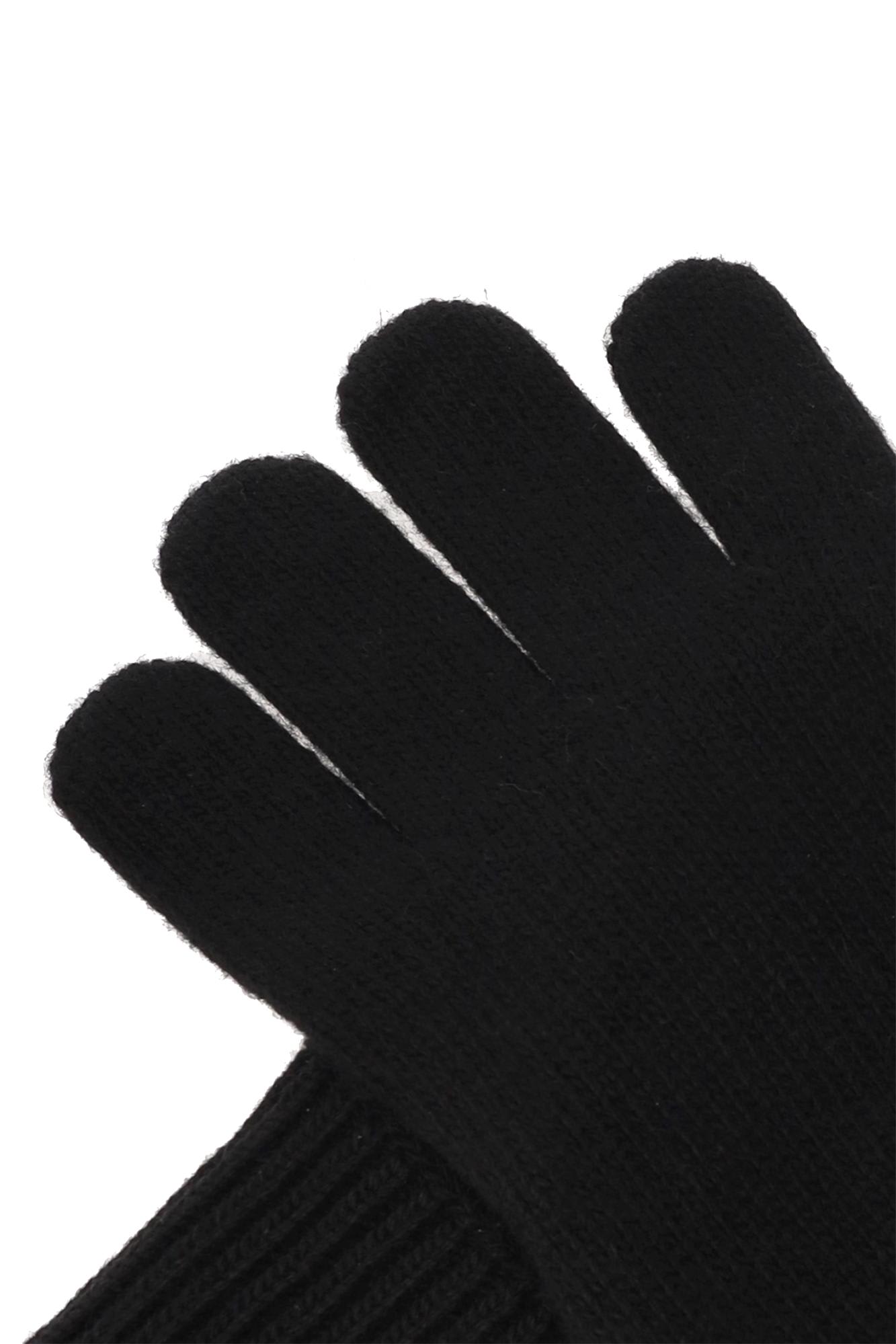 Shop Dsquared2 Gloves With Logo In Nero