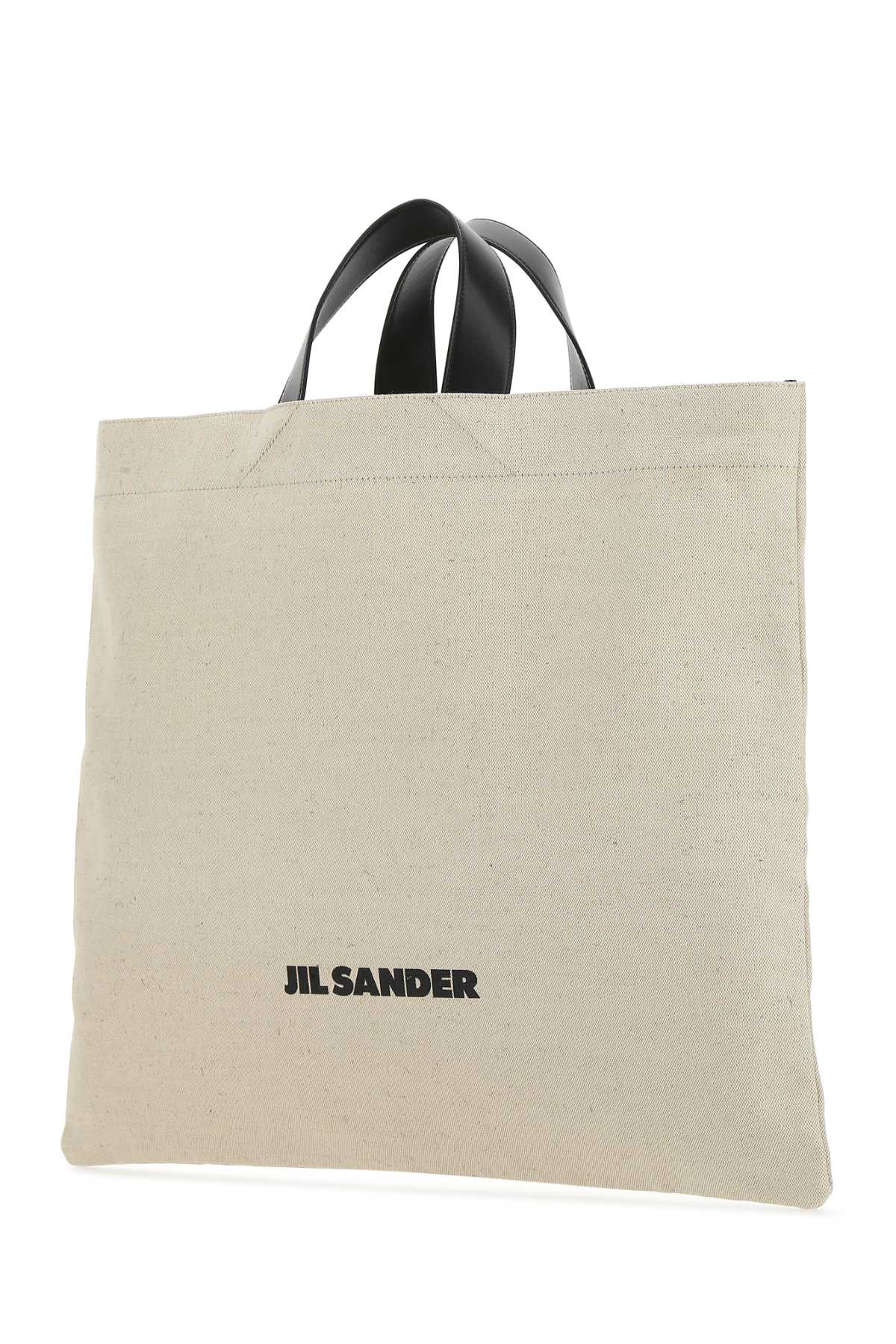 Shop Jil Sander Sand Canvas Handbag In 102