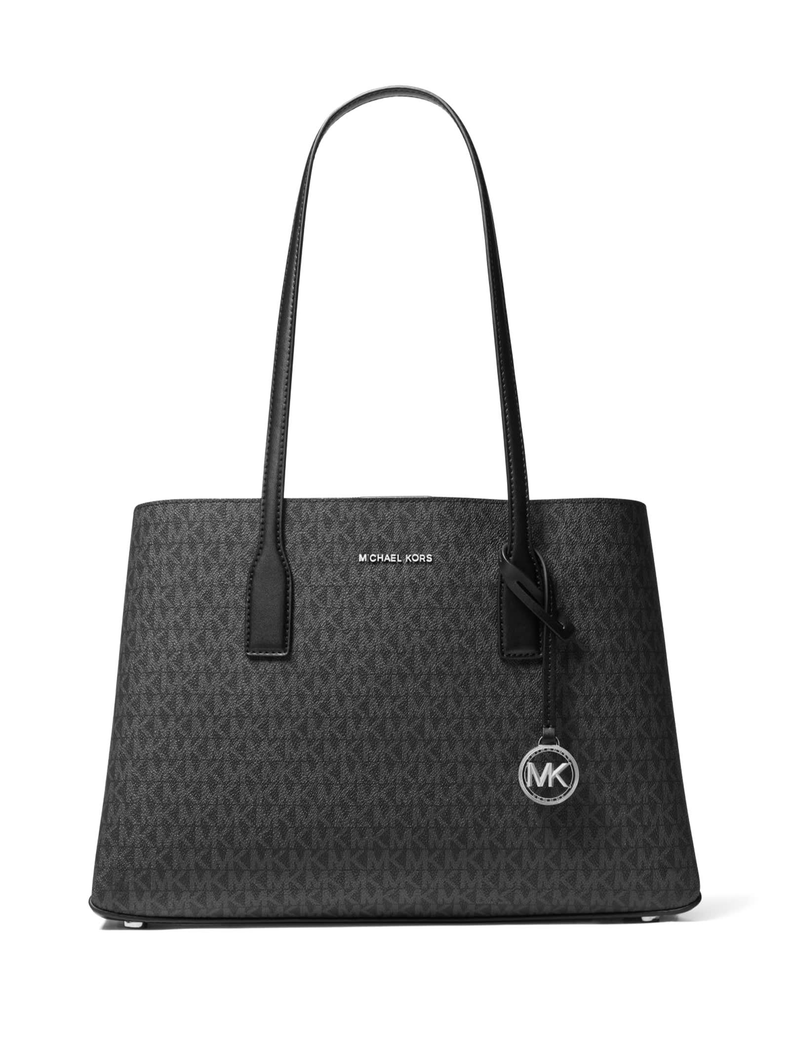 Shop Michael Kors Ruthie Medium Tote Bag With Logo In Black