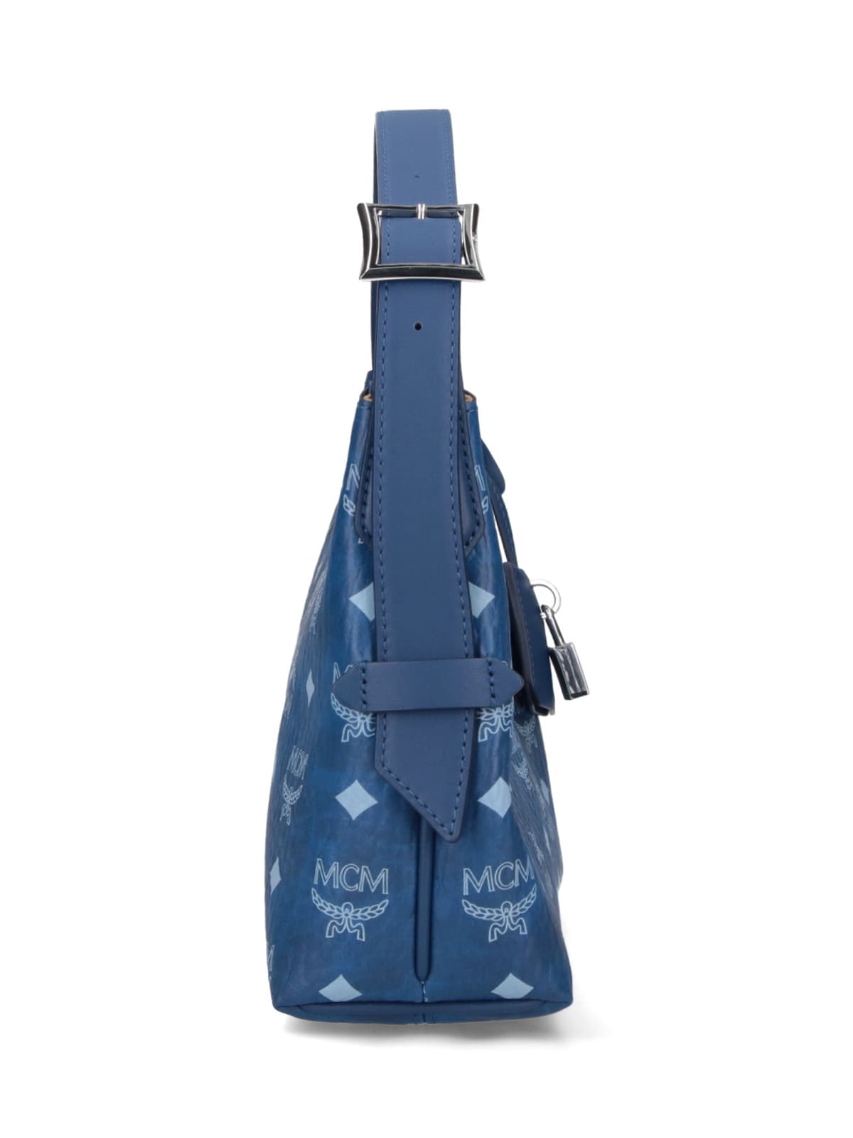 Mcm 'aren Hobo' Small Shoulder Bag In Blue