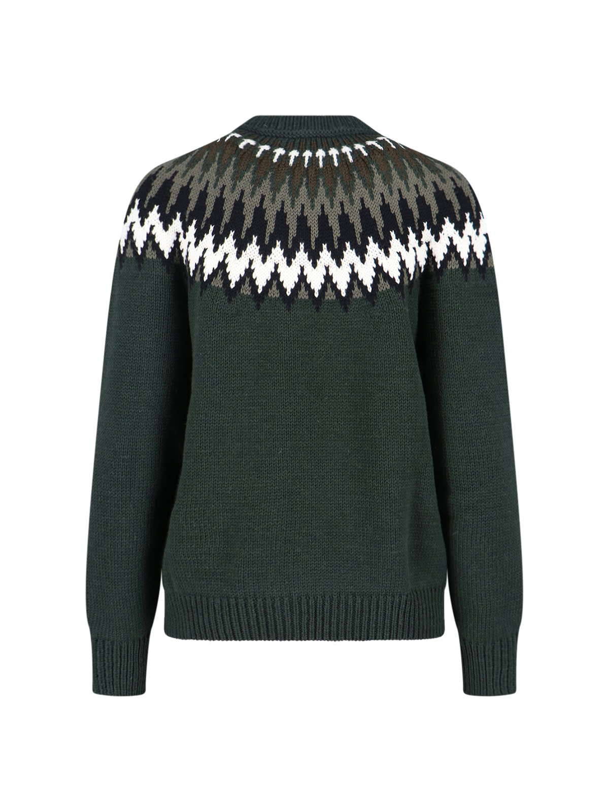 Gucci Wool Sweater With Rhinestones In Green