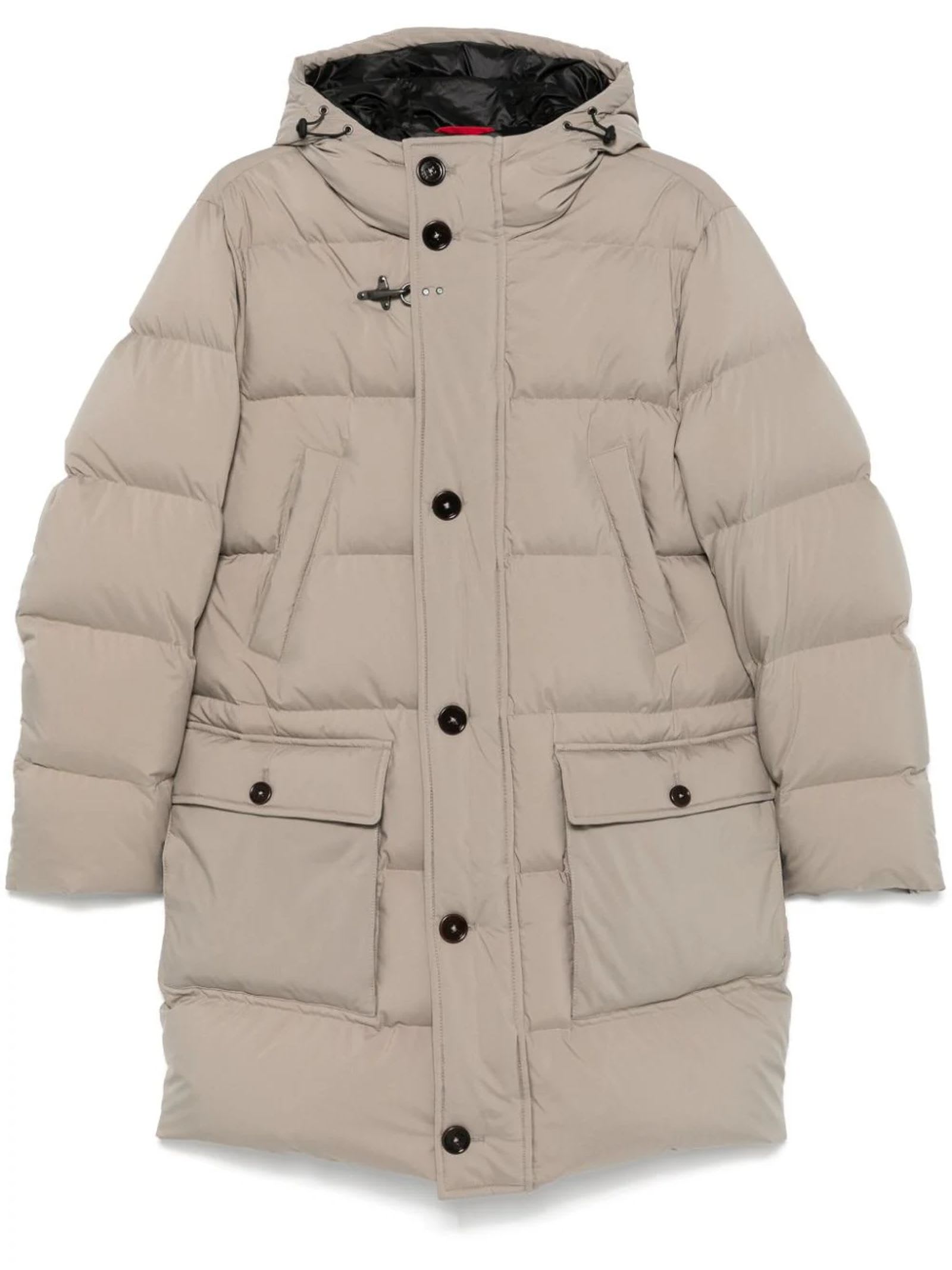 Parka In Light Beige Down