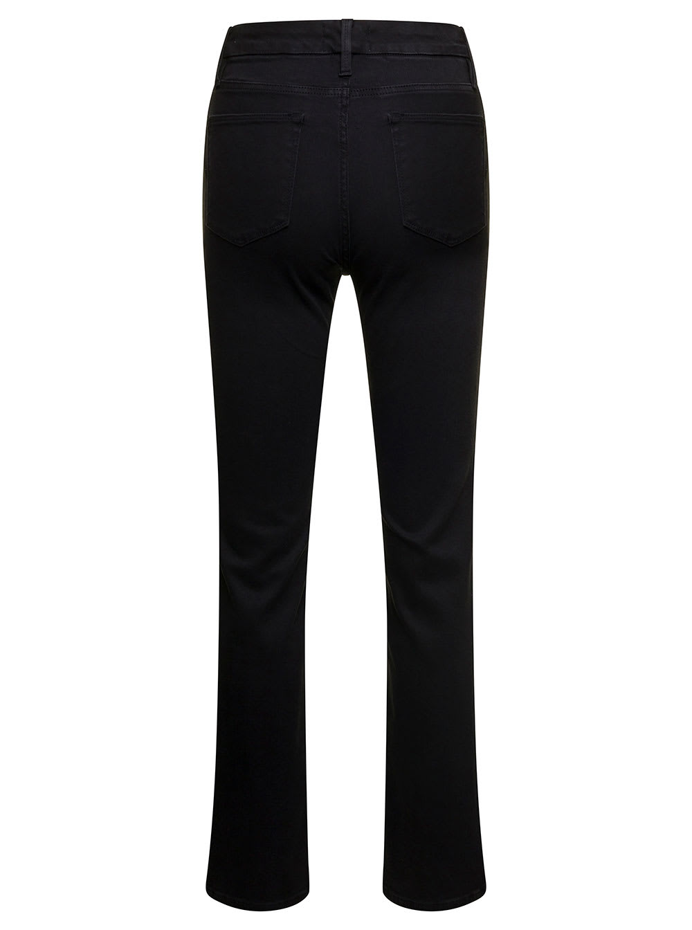 Shop Frame Le Shape Black Slim 5 Pockets Jeans In Cotton Blend Denim Woman In Bkfn