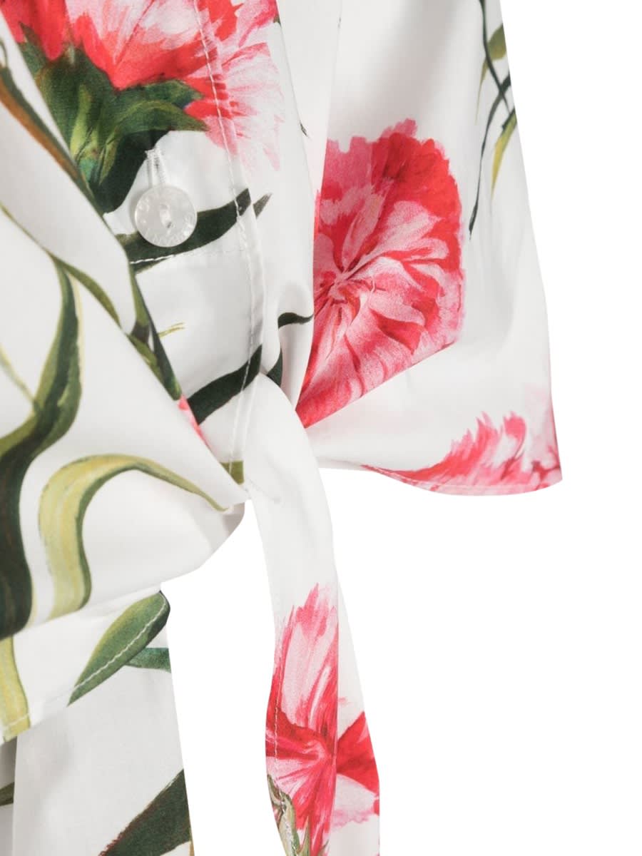 Dolce & Gabbana Shirt S/m Carnations In Multicolour