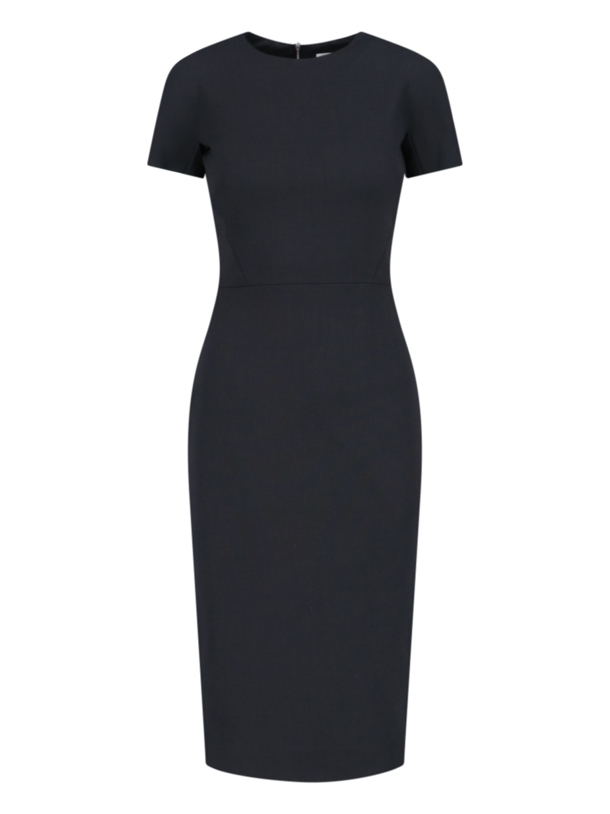 Shop Victoria Beckham Fitted Midi T-shirt Dress In Black