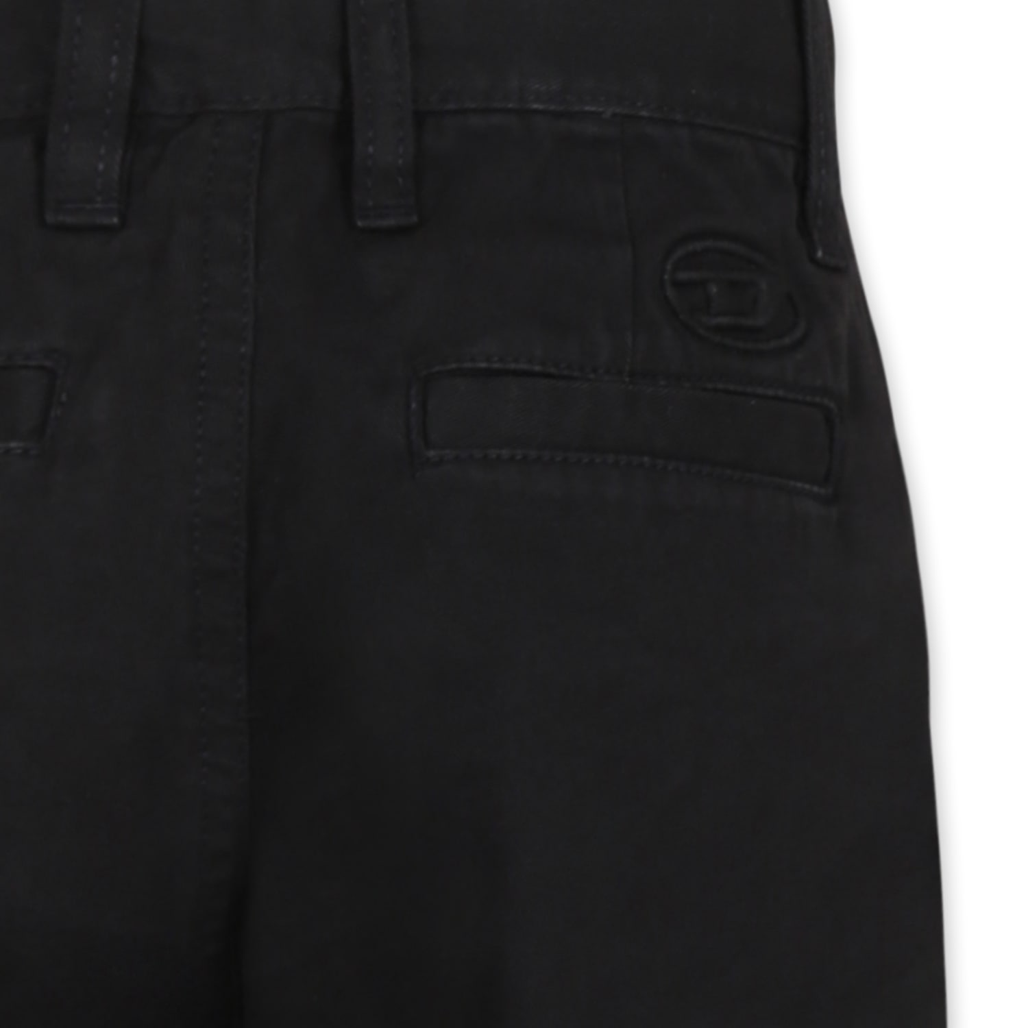 Diesel Black Trousers For Boy With Logo In Black