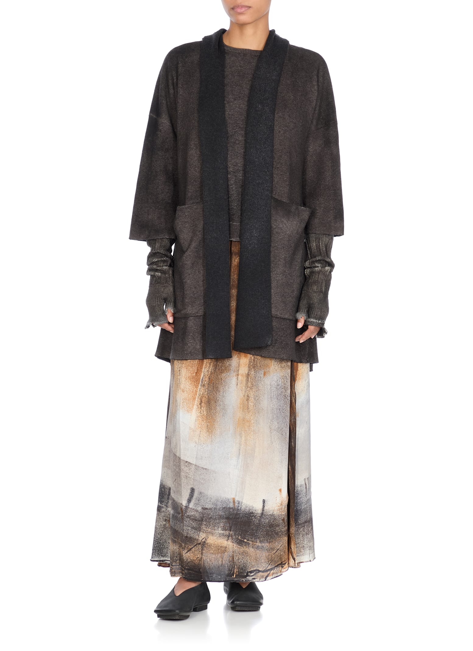 Avant Toi Dark Grey Wool And Cashmere Cardigan In Gray