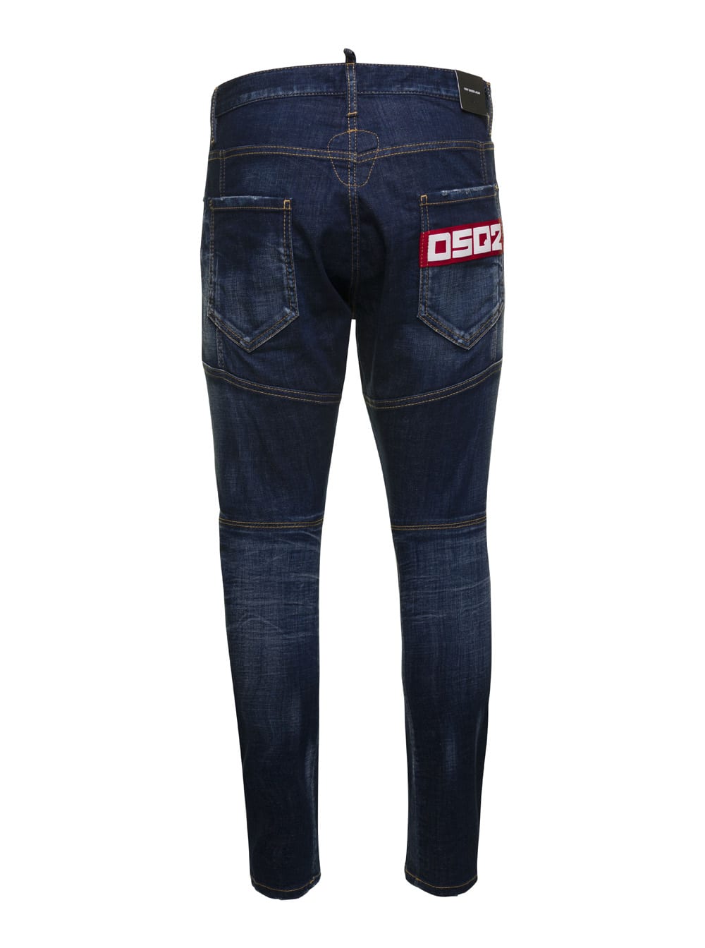 Shop Dsquared2 Blue Denim Straight-leg Jeans In Cotton Man