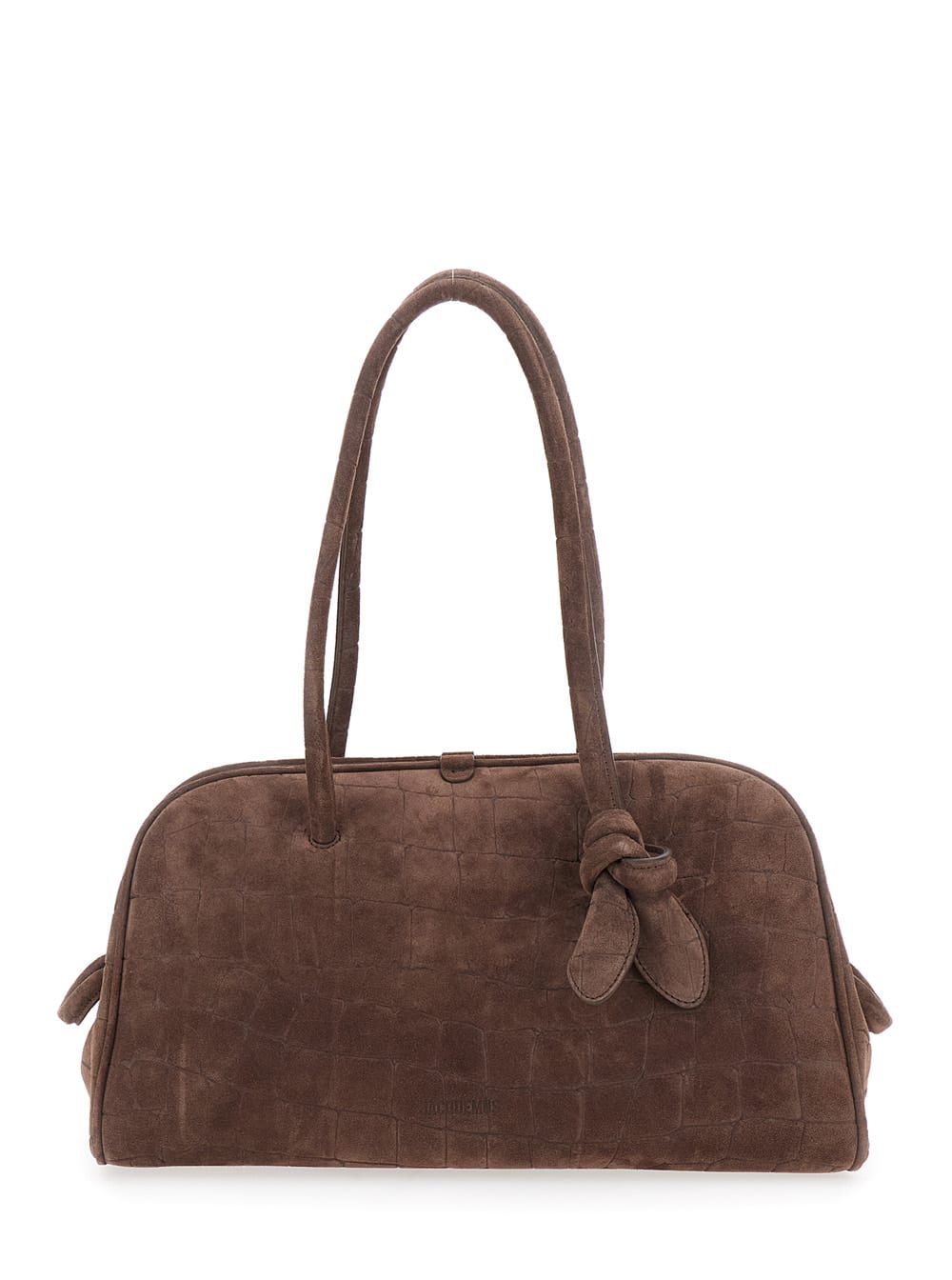 Jacquemus Womens Dark Brown Le Turismo Embossed Leather-suede Shoulder Bag In Brown