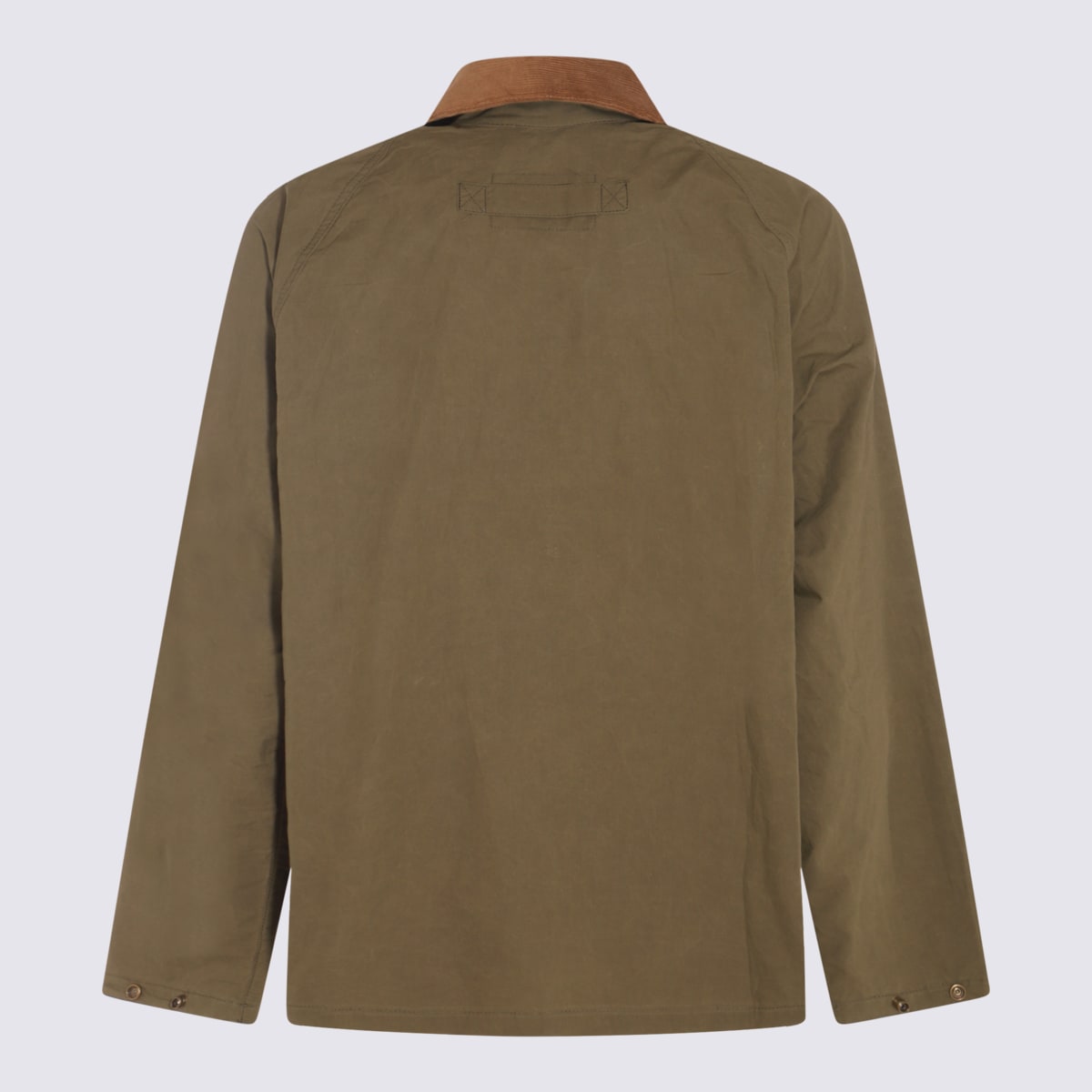 Shop Barbour Dusty Cotton Coat In Dusky Green