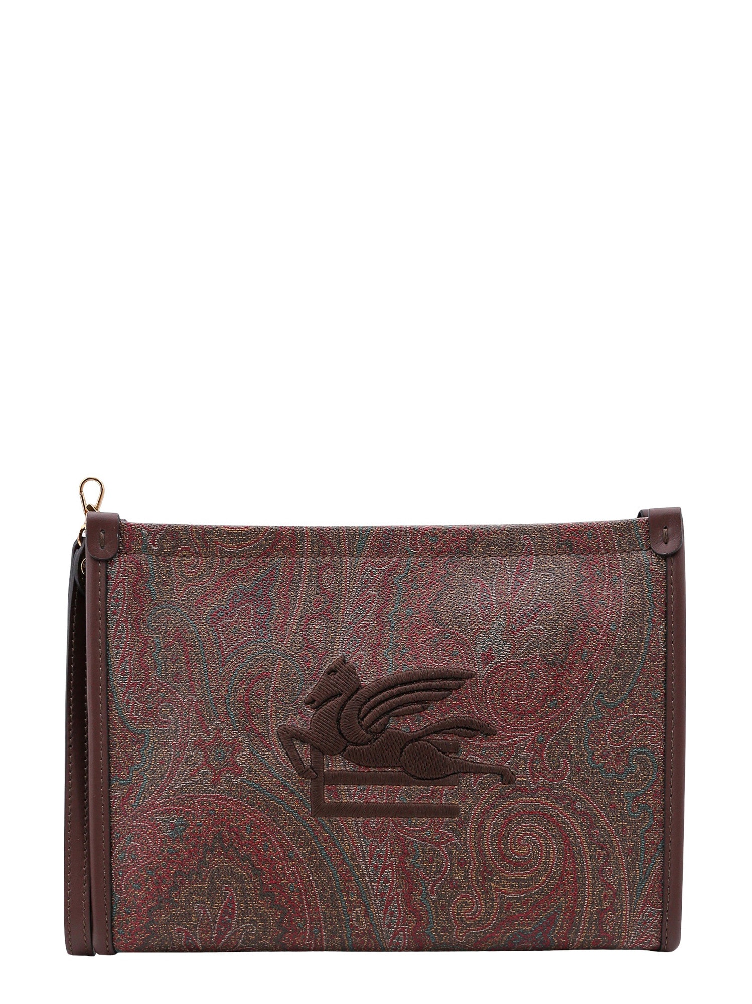 Shop Etro Clutch In Dark