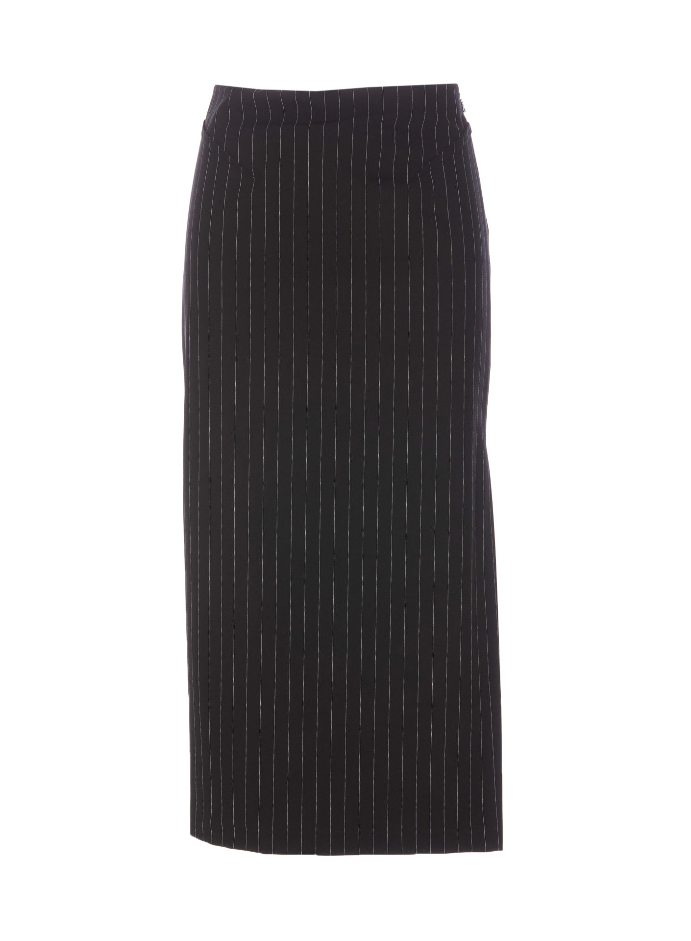 Shop Patrizia Pepe Midi Skirt In Black