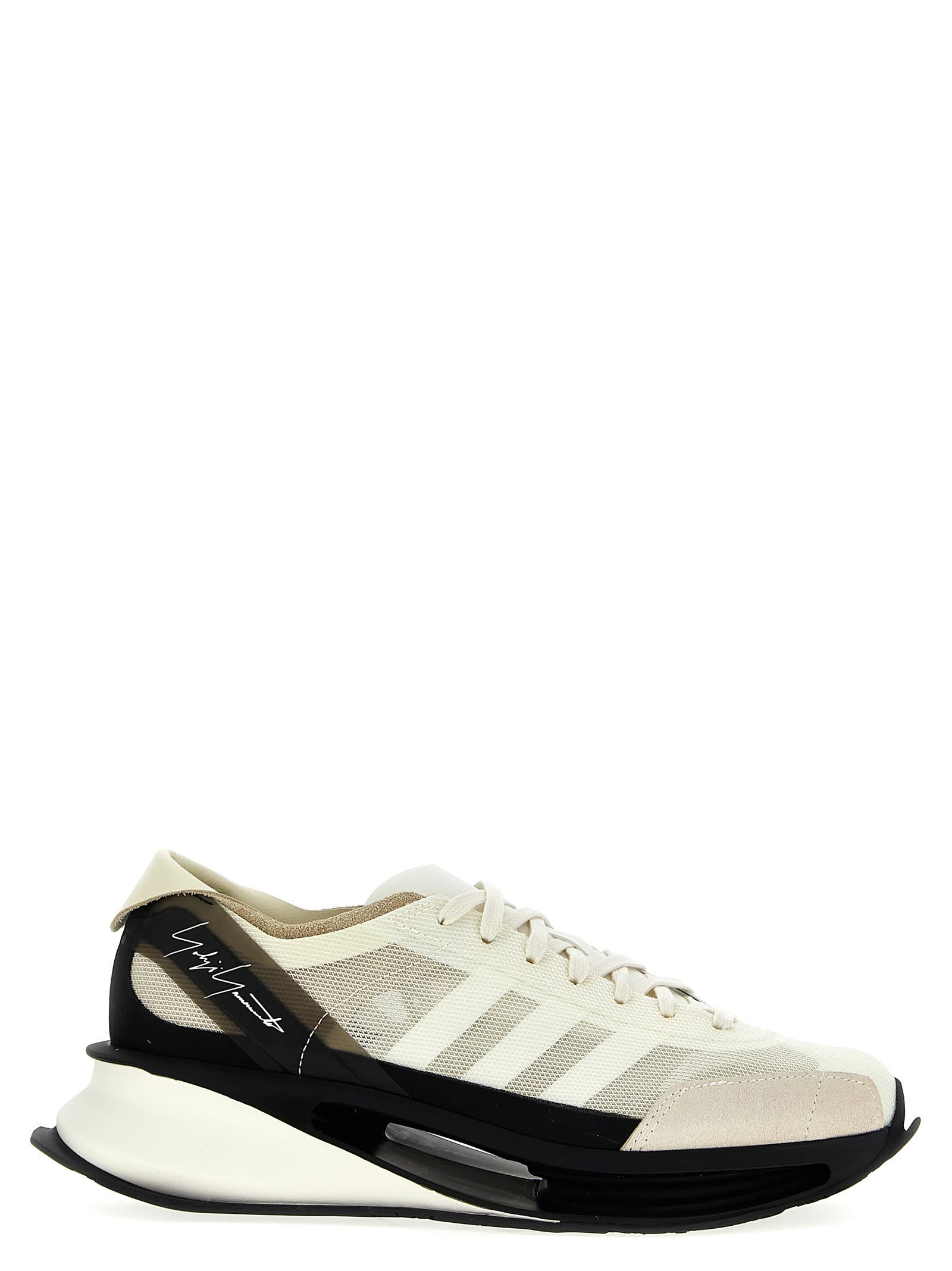 Shop Y-3 S-gendo Run Sneakers In White/black