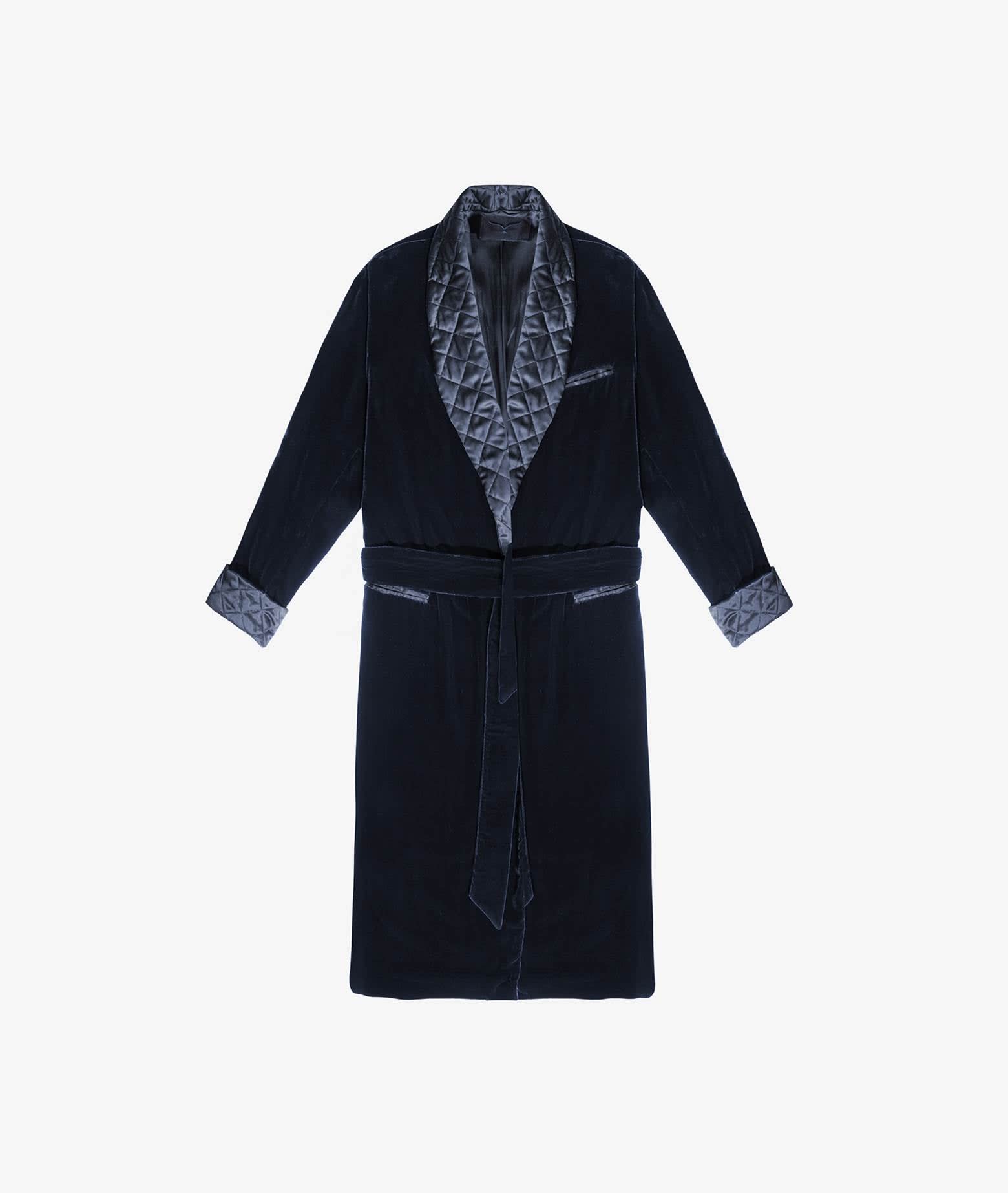 Larusmiani Dressing Gown Clark Gable Dressing Gown In Black