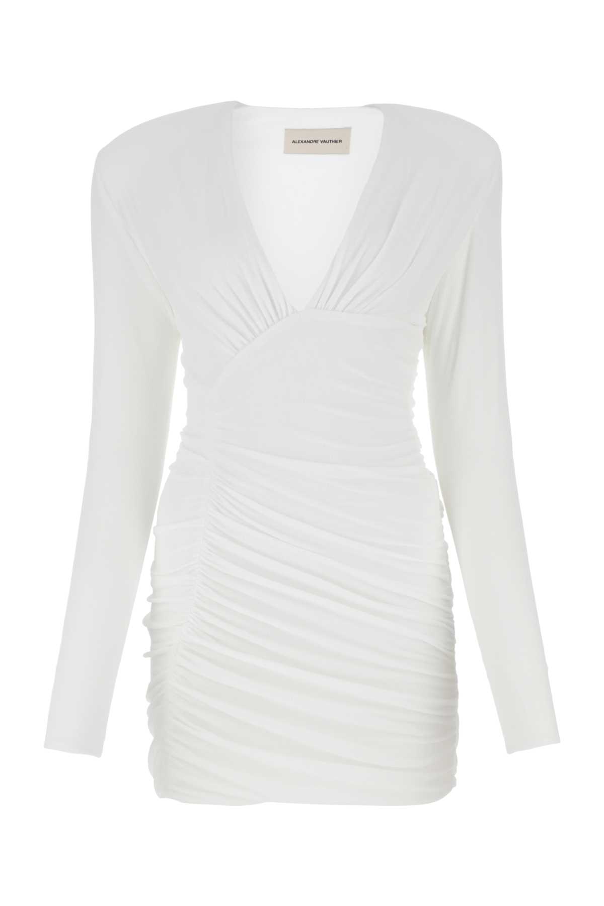 Alexandre Vauthier White Viscose Blend Mini Dress