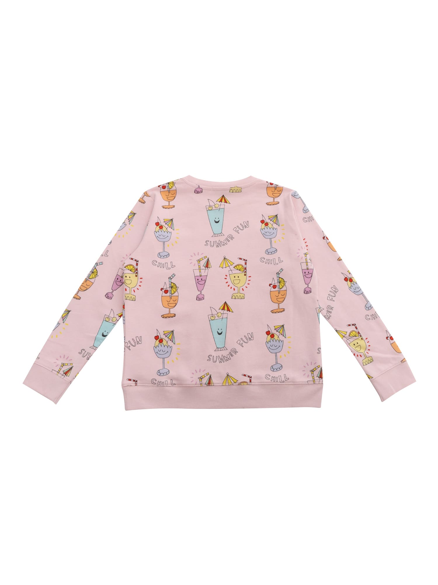 Shop Stella Mccartney Pink Sweatshirt With Prints