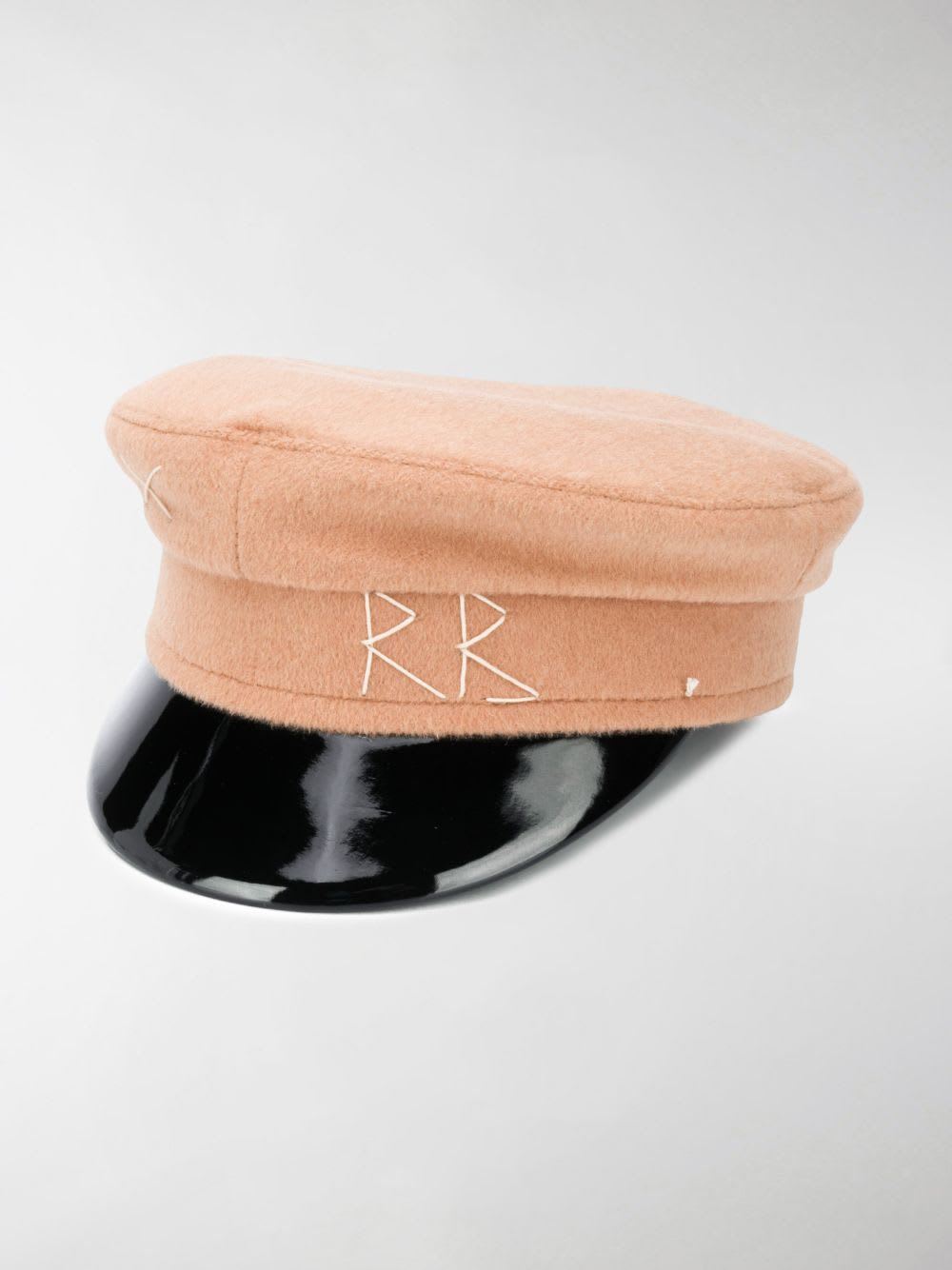 Ruslan Baginskiy Logo-embroidered Wool Baker Boy Cap In Neutrals