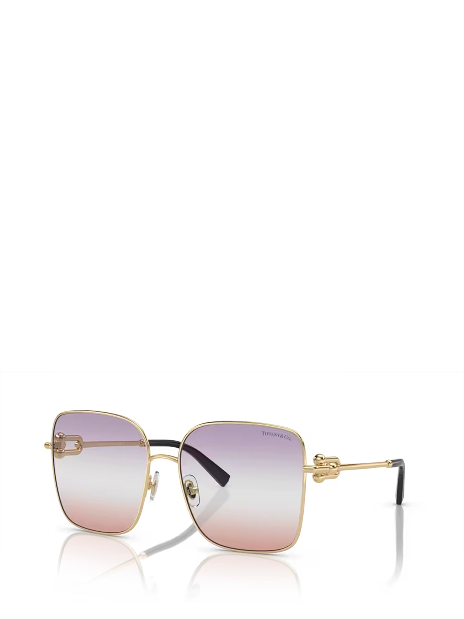 Shop Tiffany &amp; Co. Tf3094 Pale Gold Sunglasses