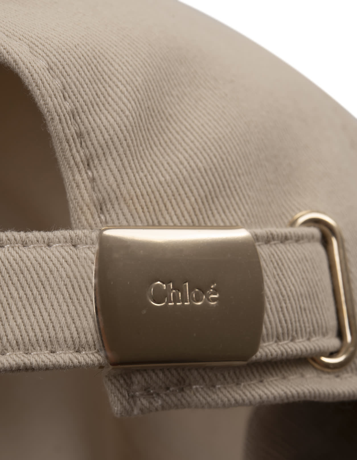 Shop Chloé Cement Beige Baseball Hat With Embroidered Logo In Brown