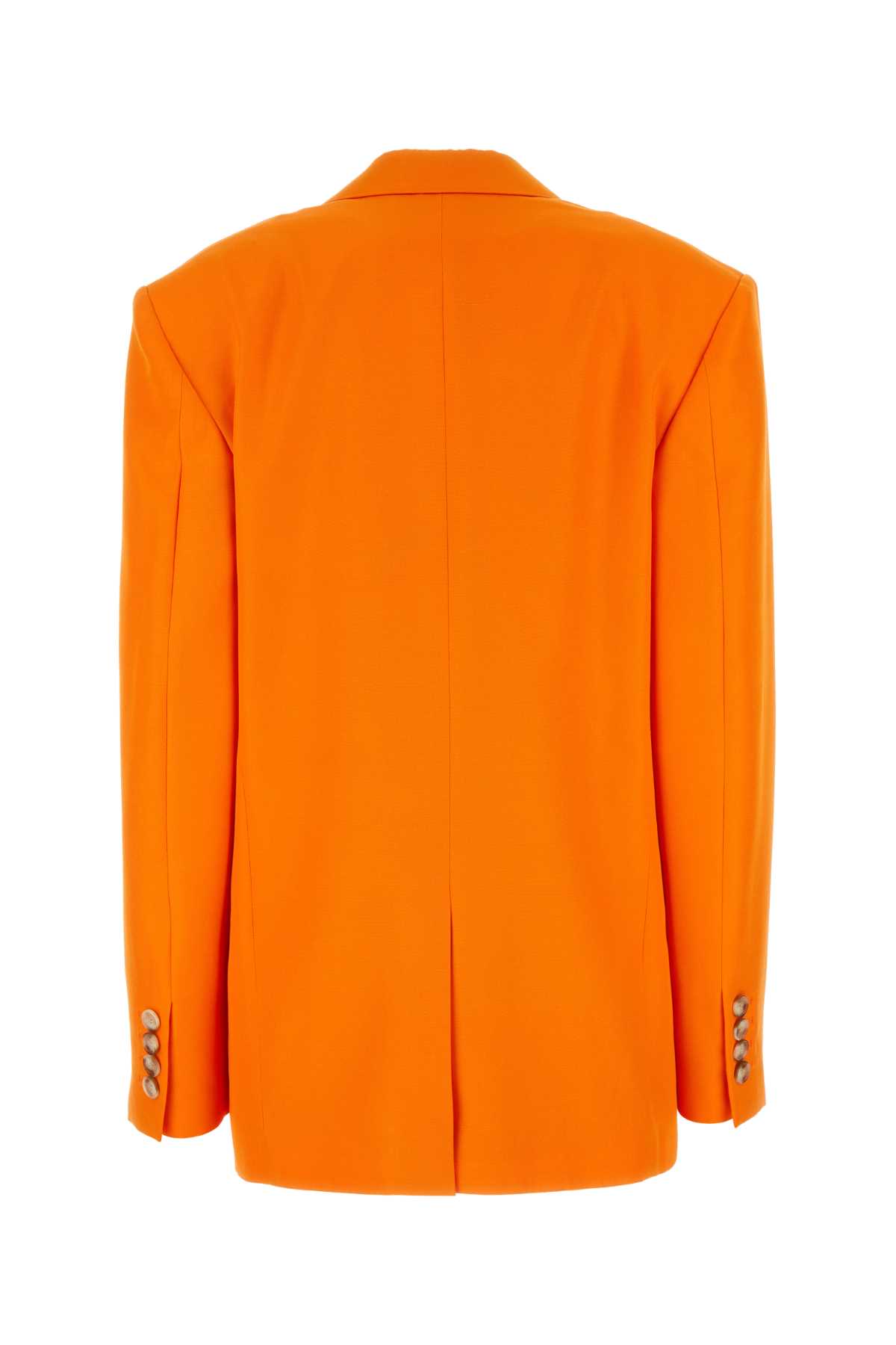 Stella Mccartney Fluo Orange Viscose Oversize Blazer In Brightorange