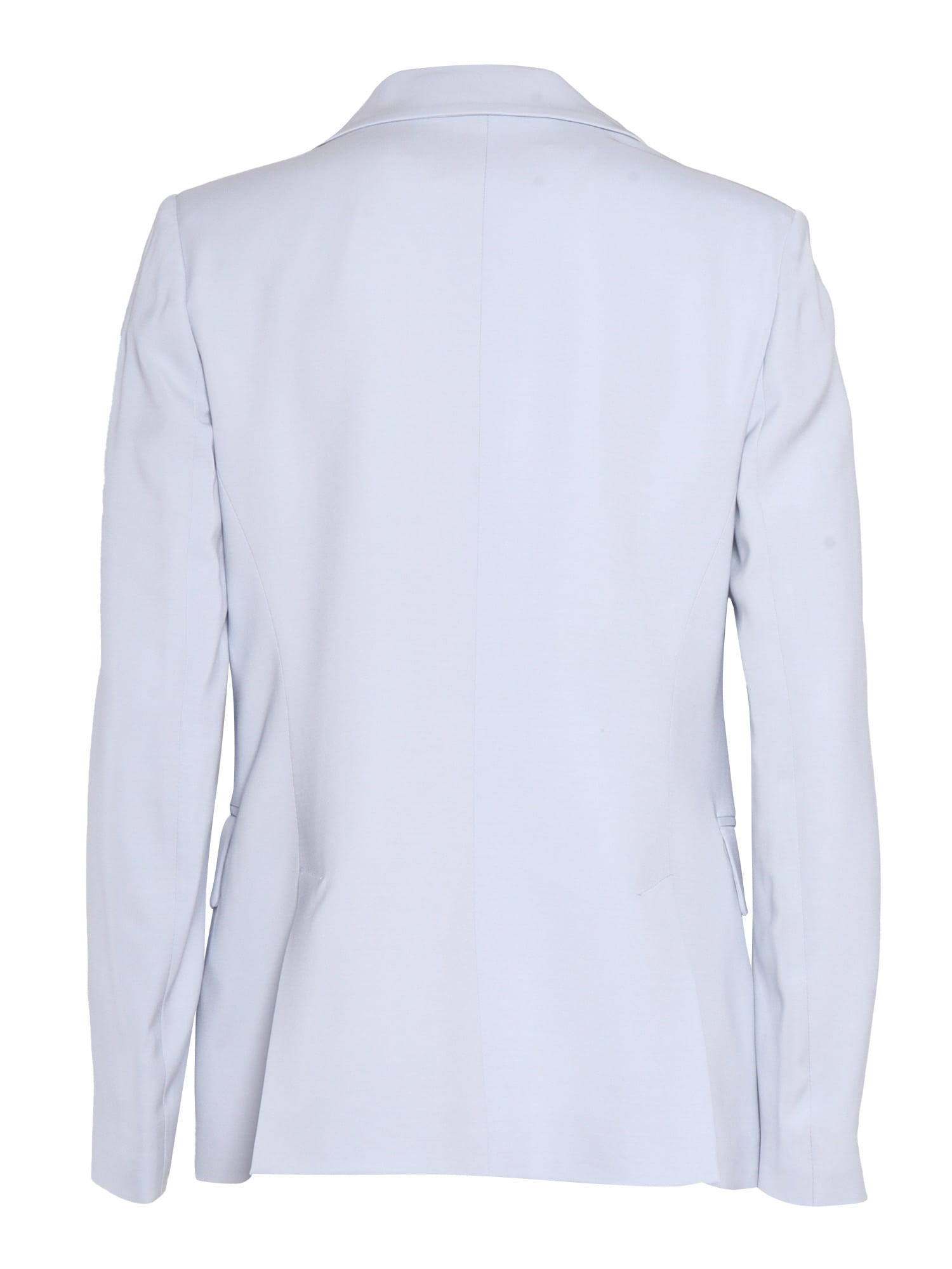 Peserico Double-breasted Tailored Jacket With Classic Lapel In Light Blue