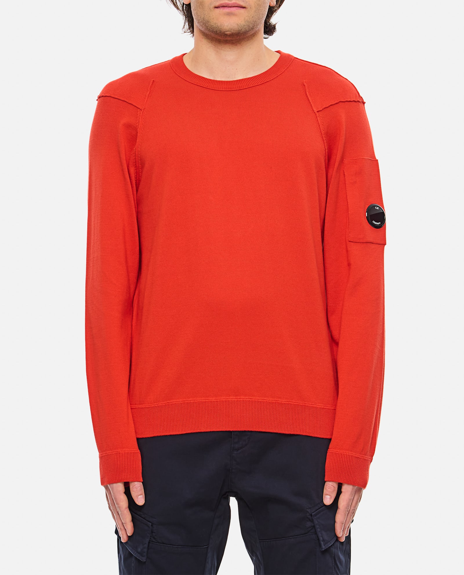 C.P. COMPANY SEA ISLAND CREWNECK LENS KNIT 