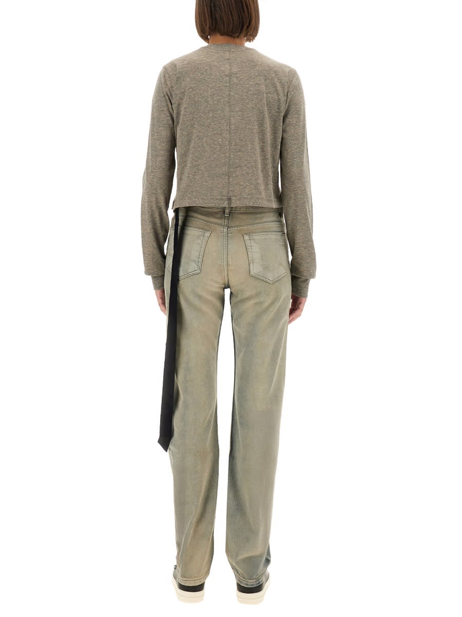 Drkshdw T-shirt Ls Cropped Small Level T In Gray