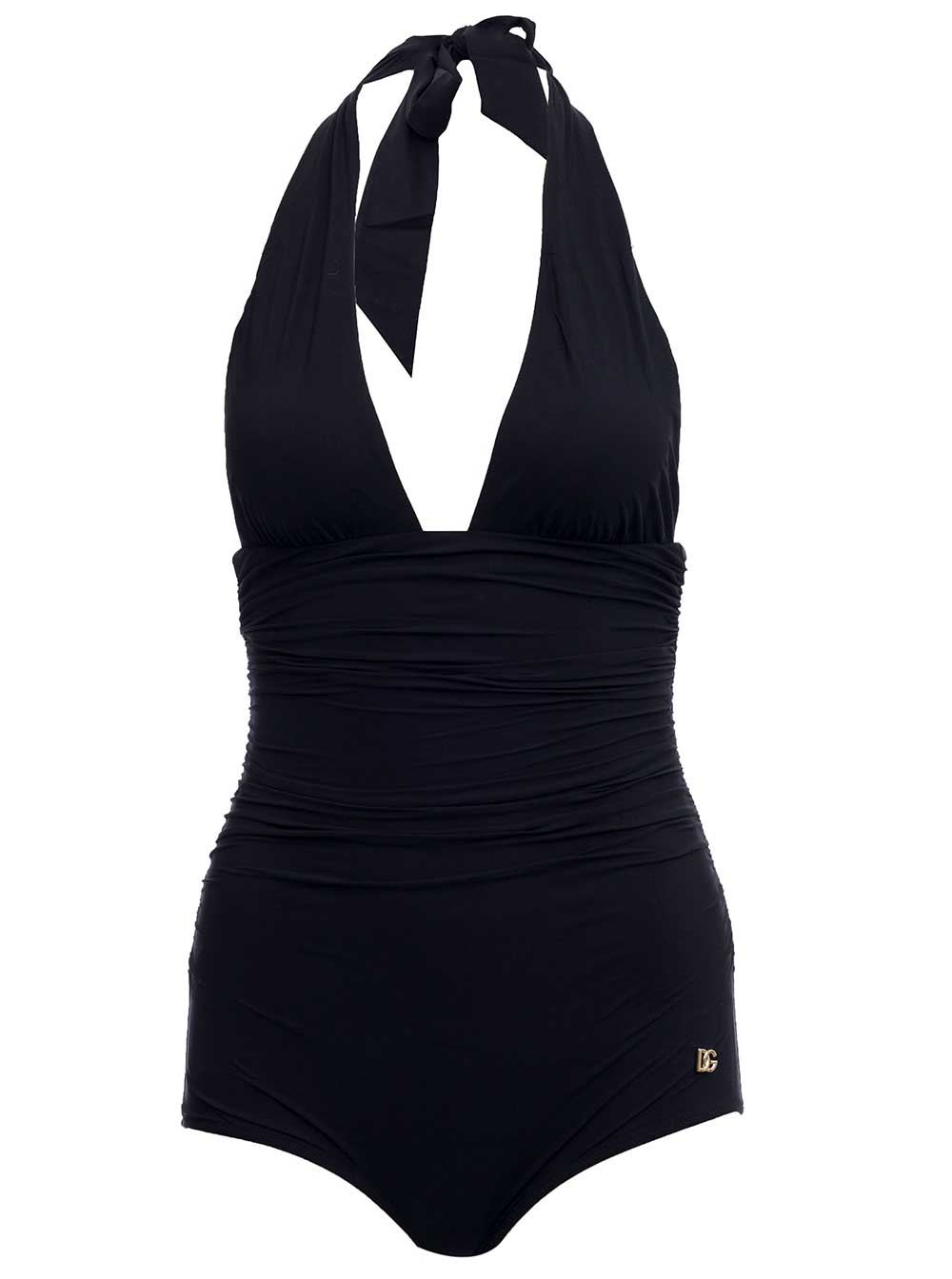 Black Swimsuit With Wide Neckline Dolce & Gabbana Woman
