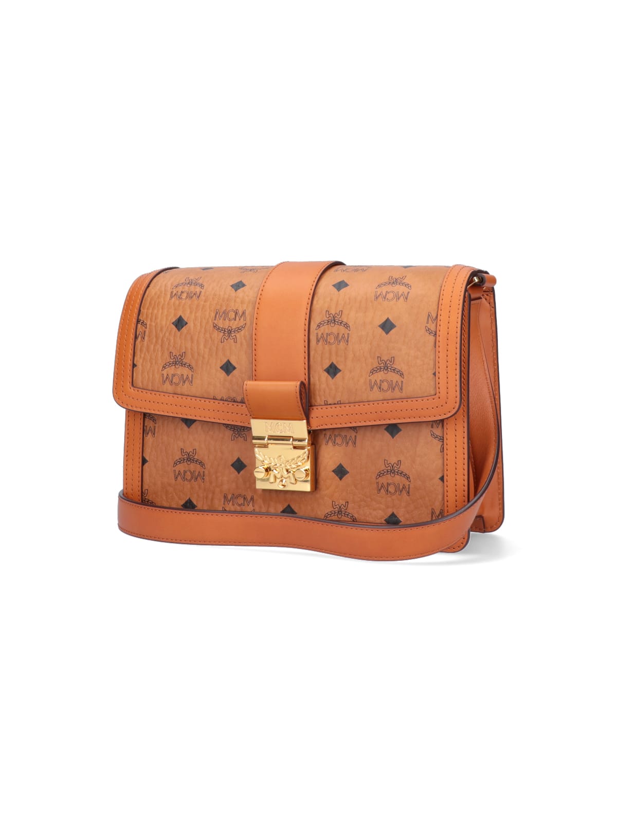 Shop Mcm Tracy Shoulder Bag In Brown