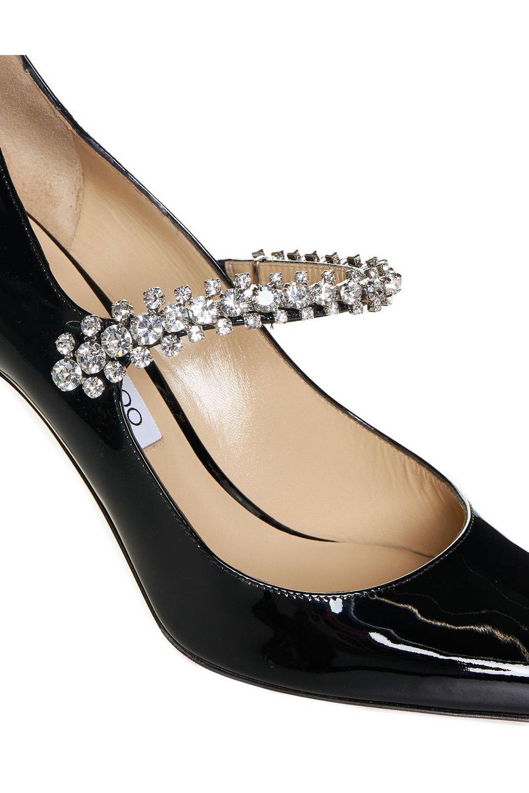 Shop Jimmy Choo Embellished Pointed-toe Pumps In Black