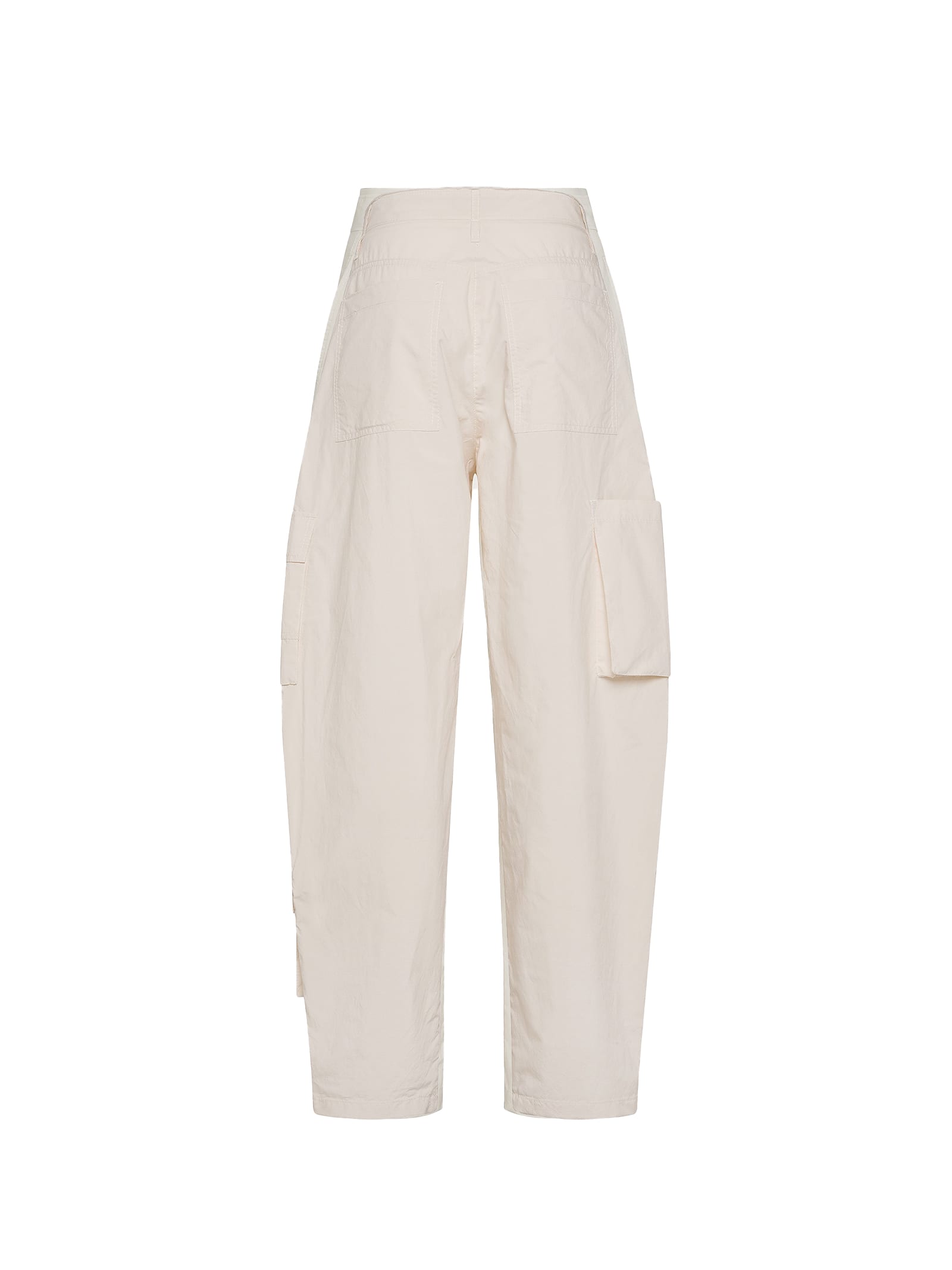 Shop Seventy Cream High-waisted Trousers In Panna