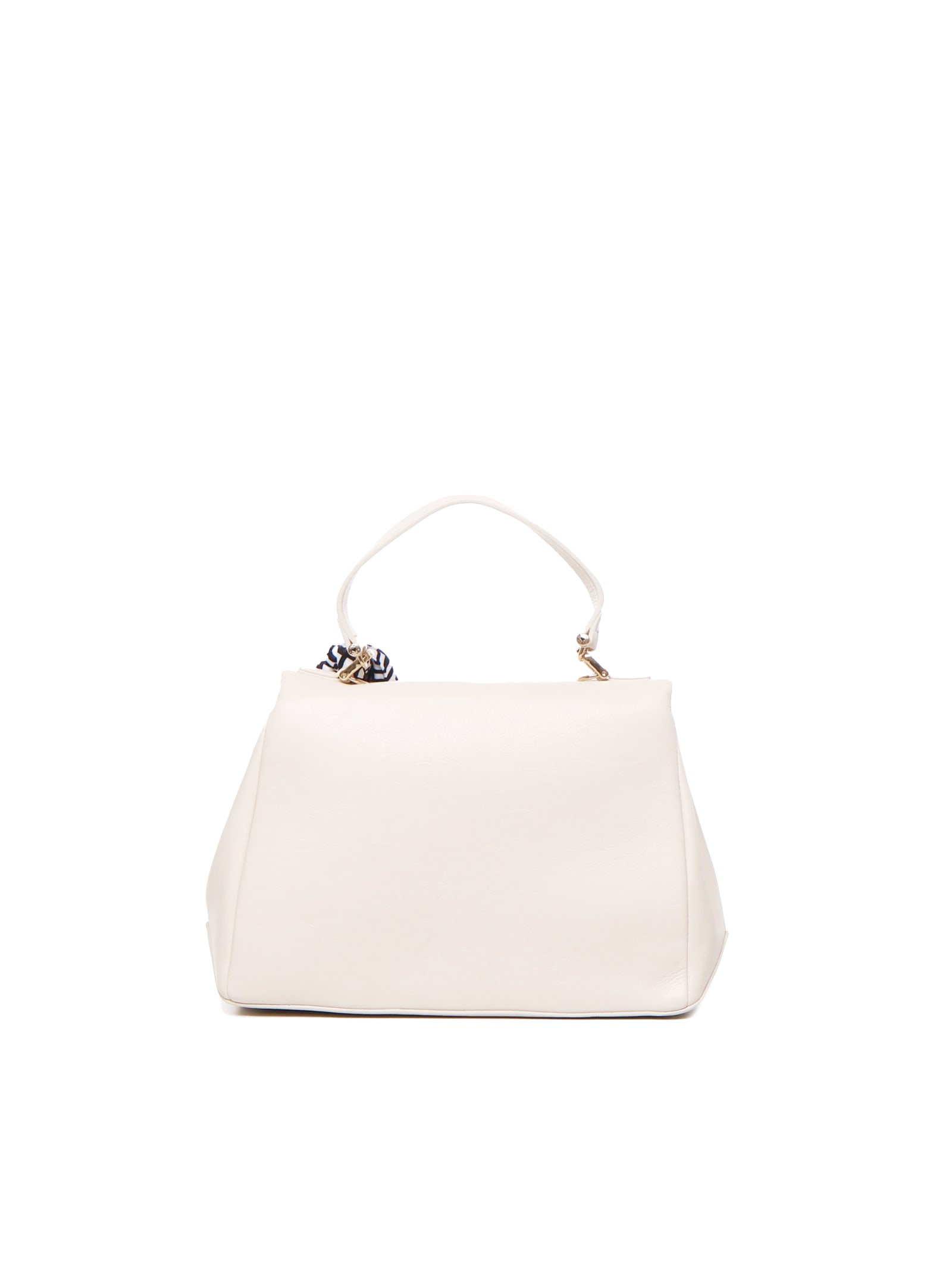 Shop Love Moschino Handbag With Front Logo In White