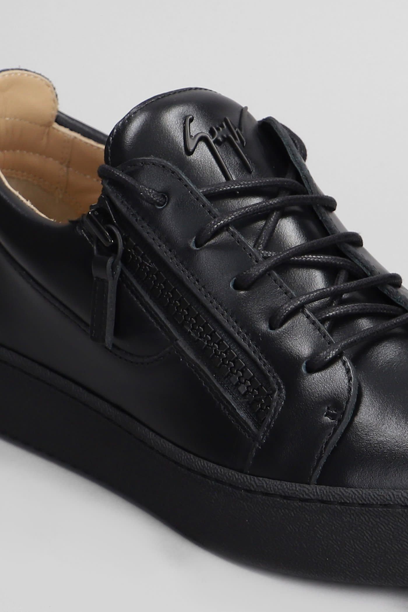 Shop Giuseppe Zanotti Frankie Sneakers In Black Leather