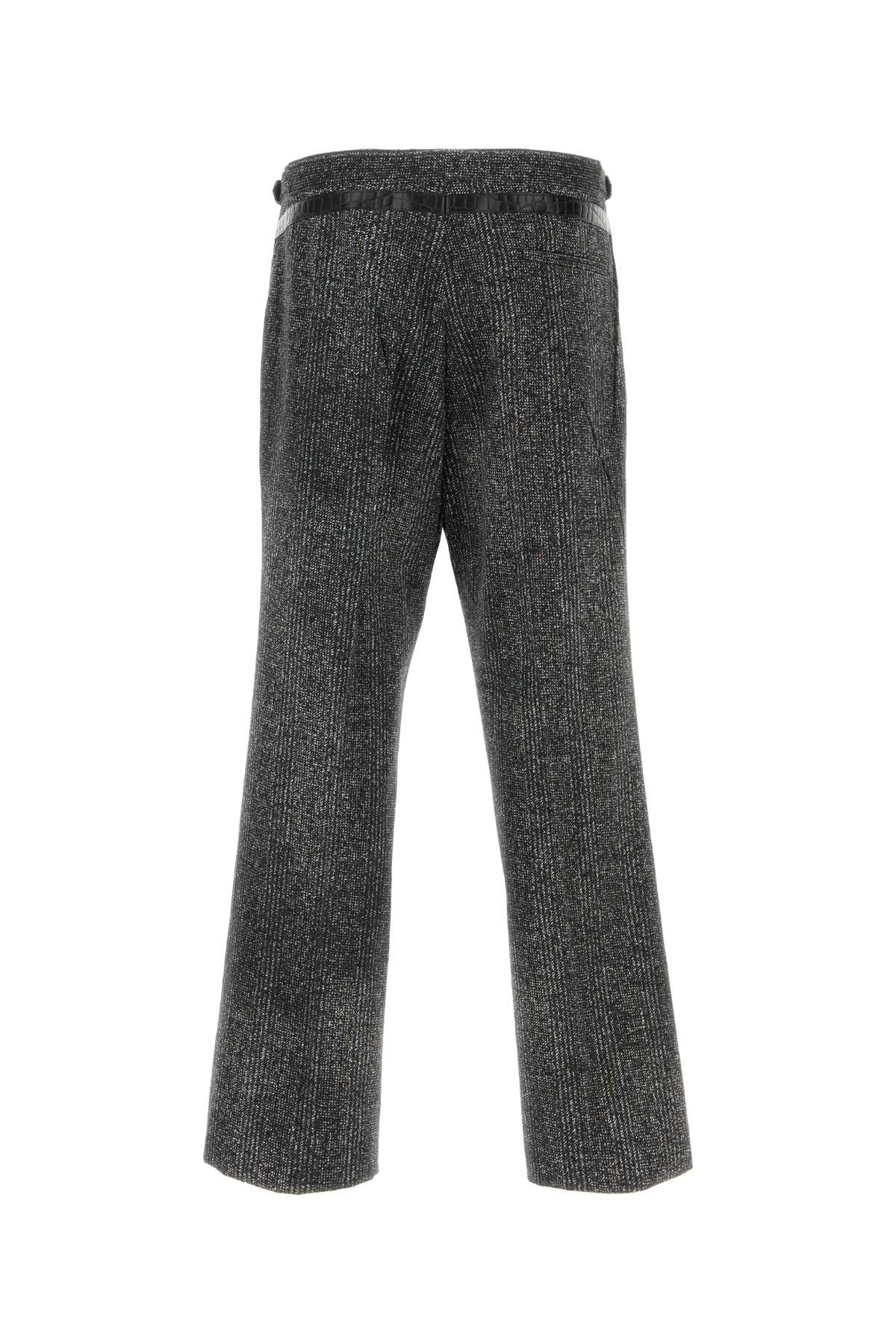 Prada Pantalone In Tweed Multicolor  Uomo In Piombo