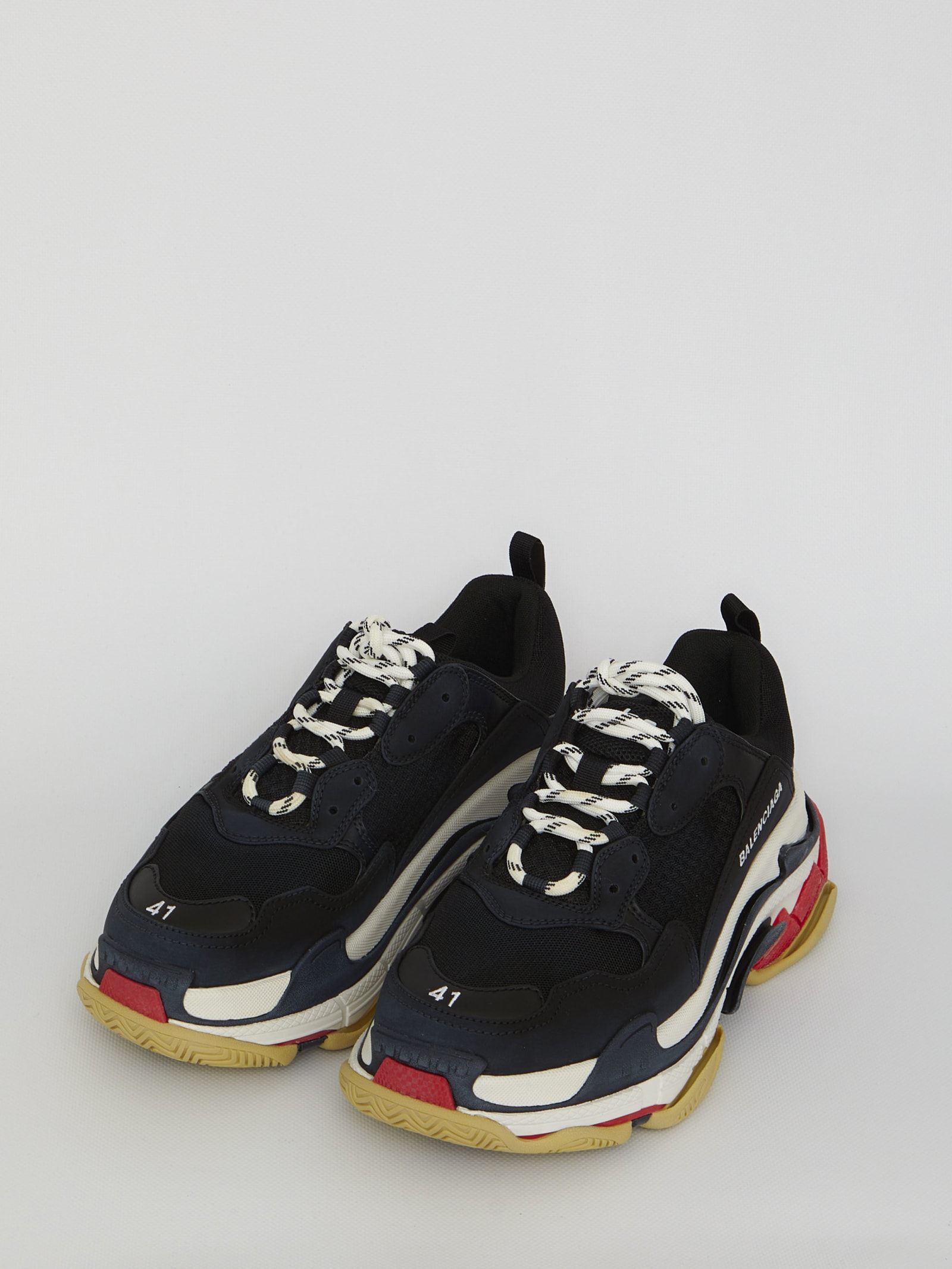 Shop Balenciaga Triple S Sneakers In Black