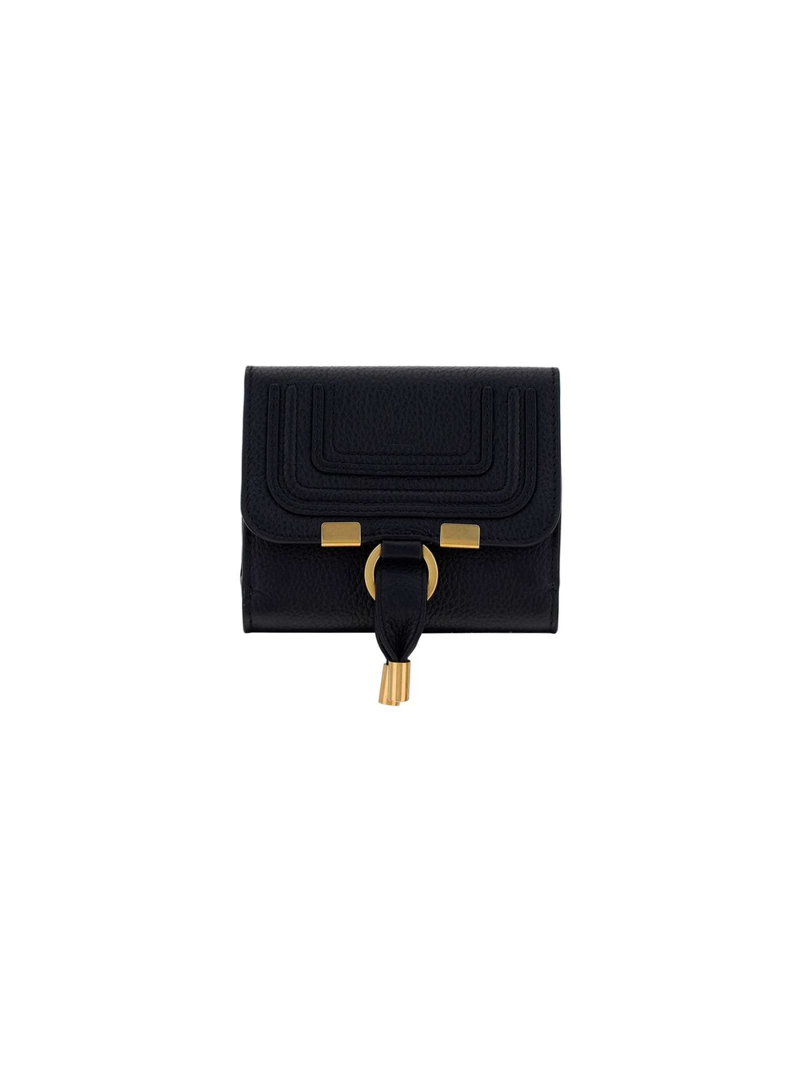 Shop Chloé Marcie Wallet In Nero