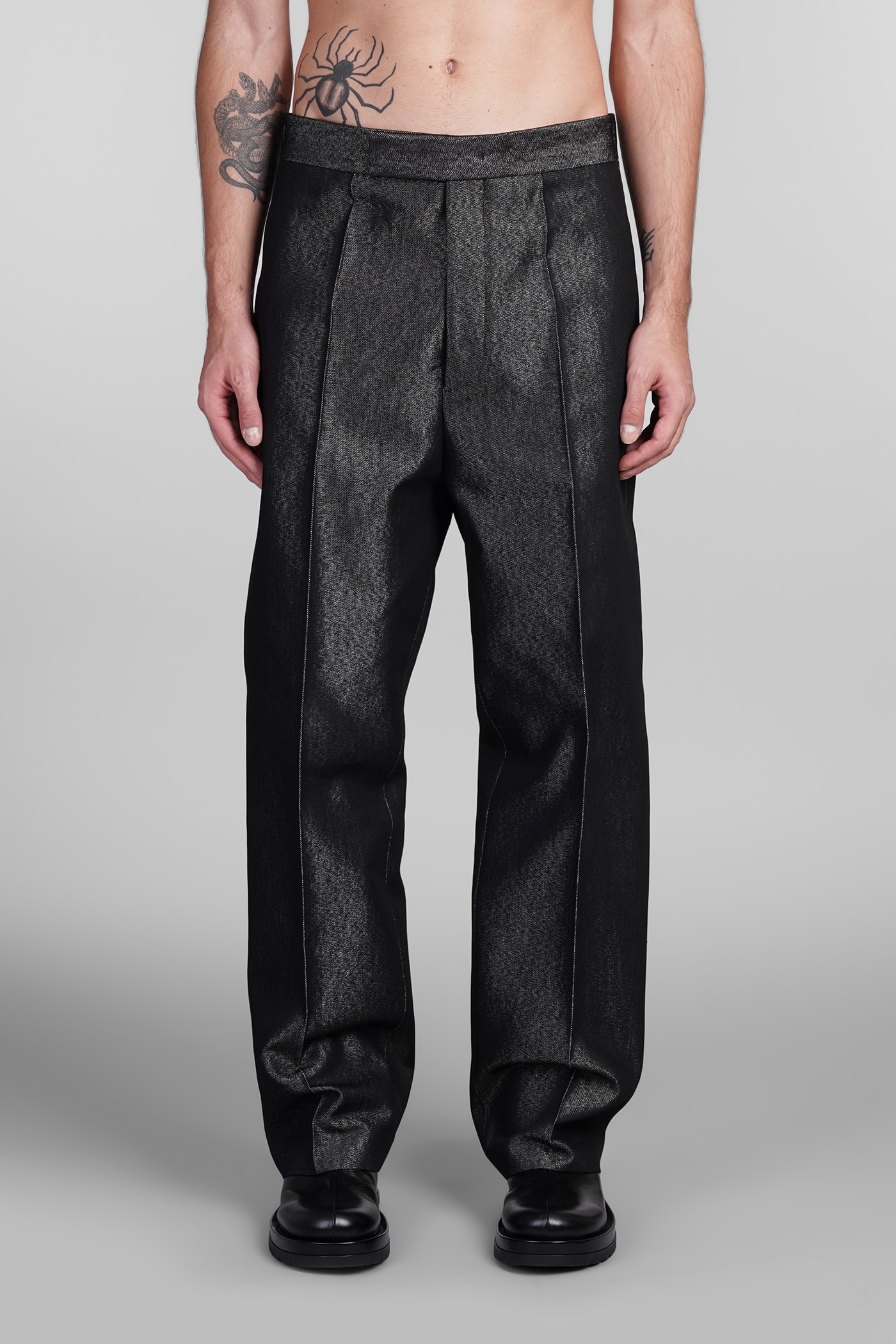 Shop Sapio N10 Pants In Black Cotton