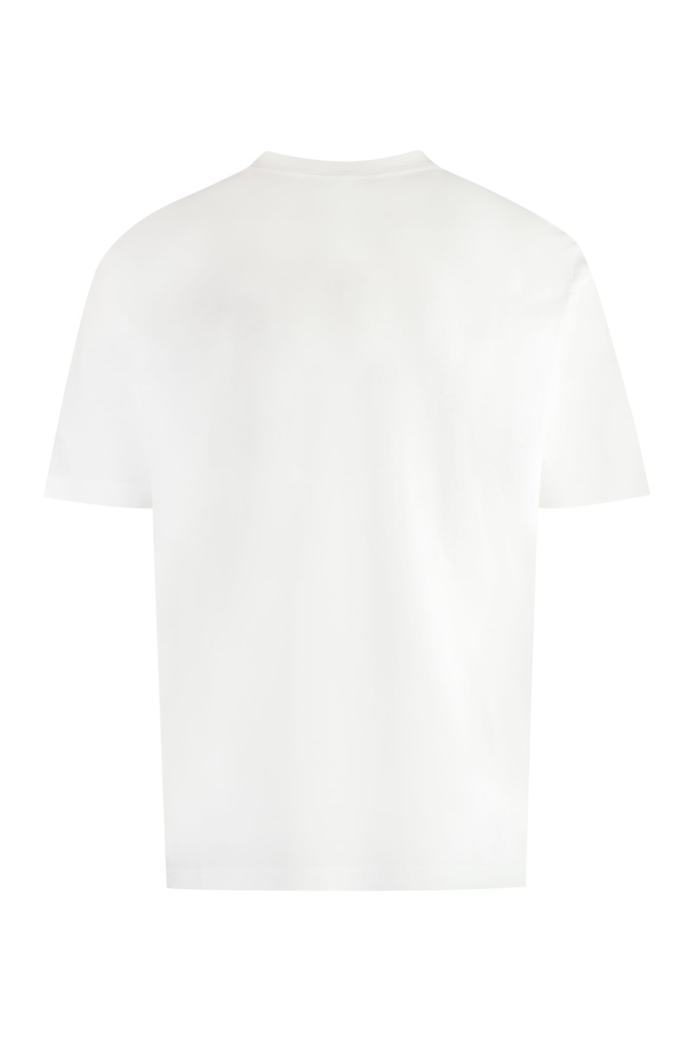 Shop Lanvin Cotton Crew-neck T-shirt In Optic White