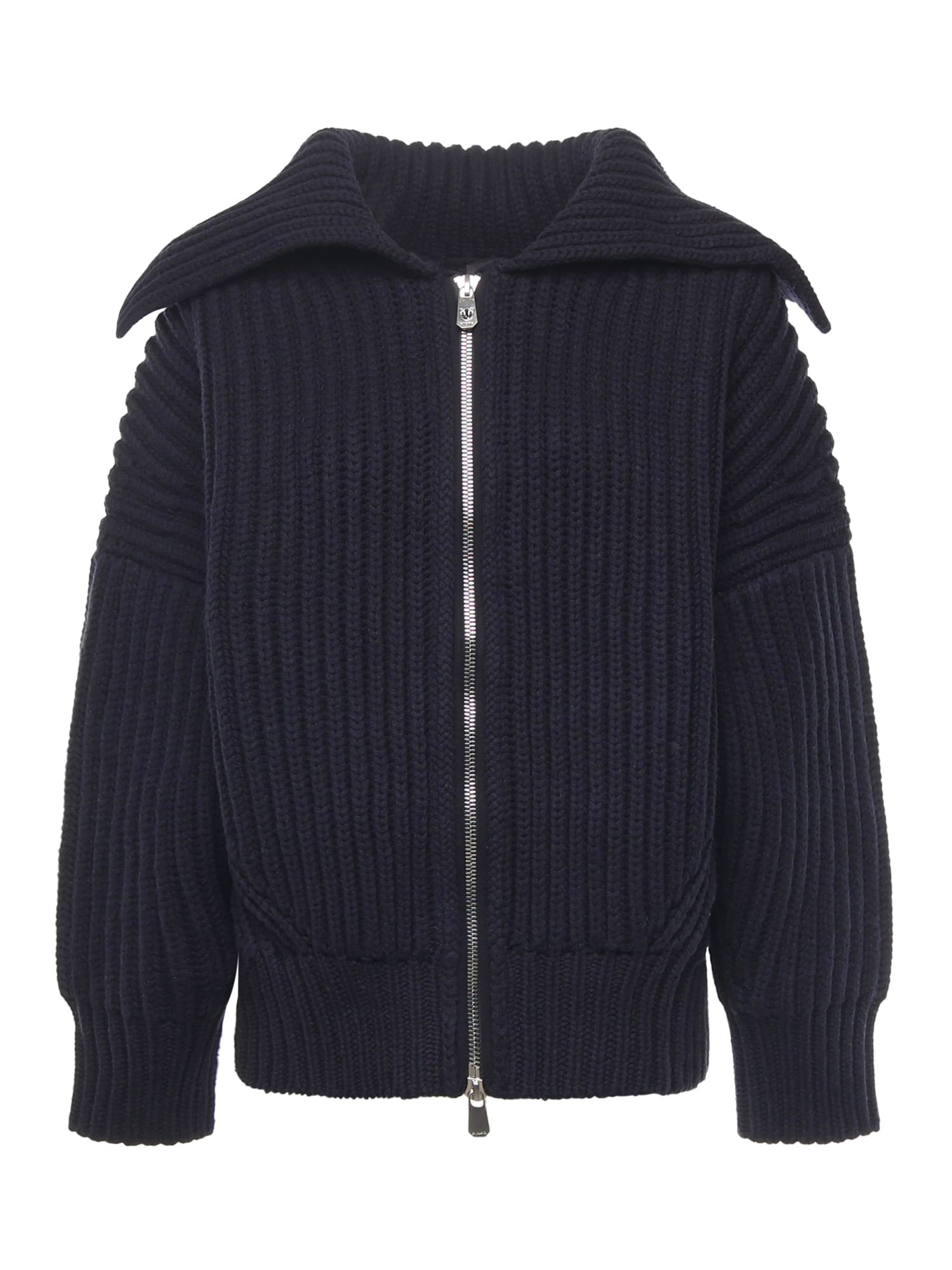 Pinko Wide-rib Cardigan In Black