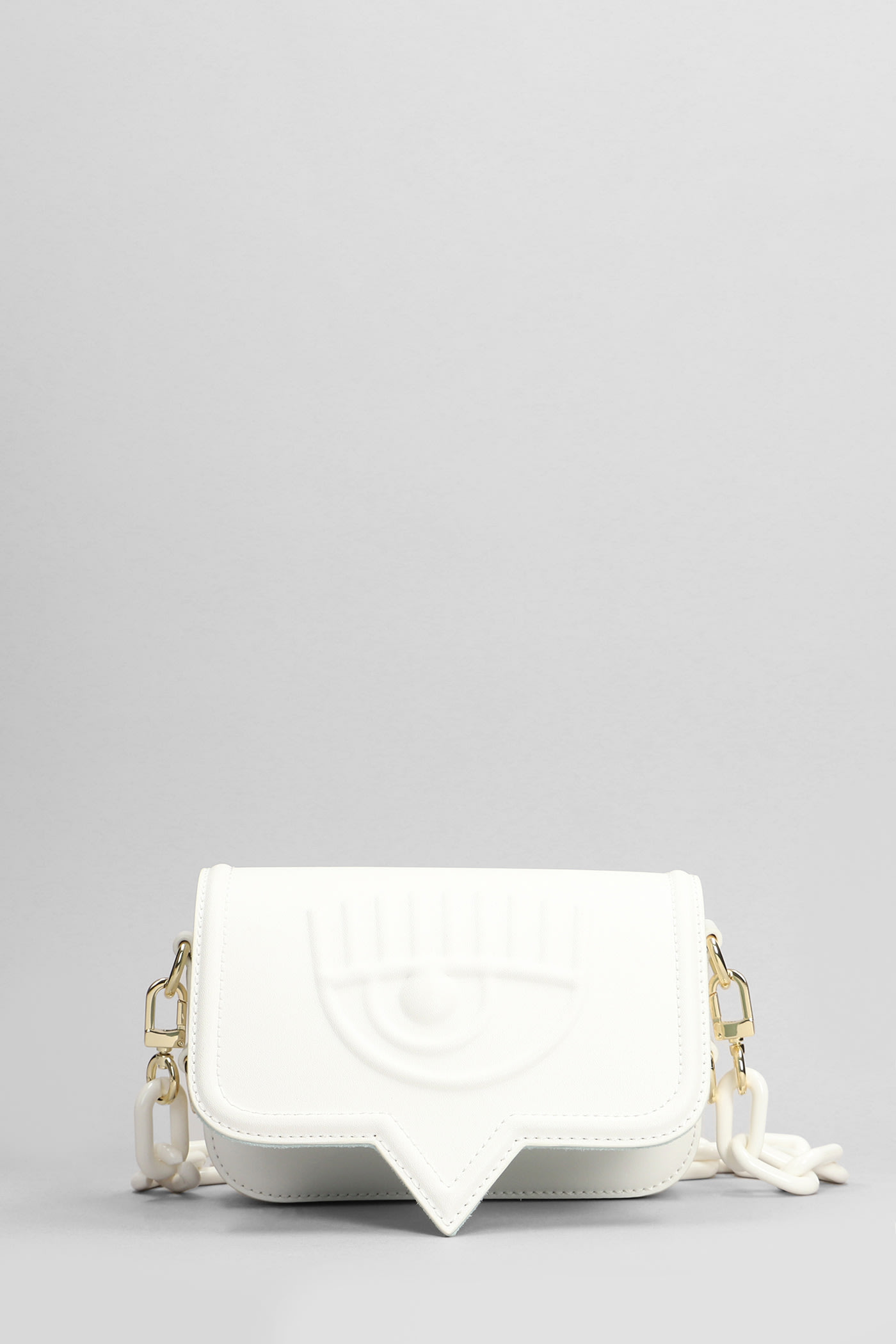 Shoulder Bag In White Faux Leather