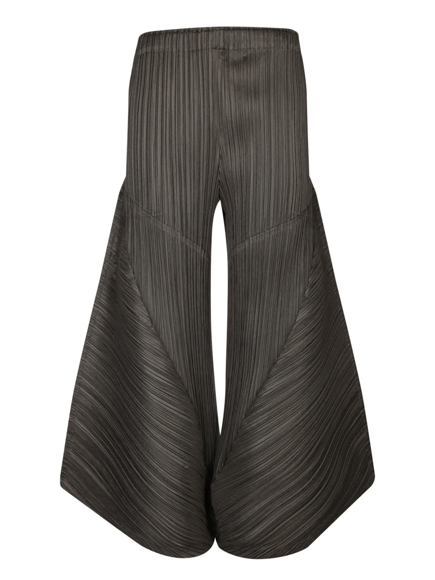 Shop Issey Miyake Thicker Pleats Please Khaki Trousers In Green
