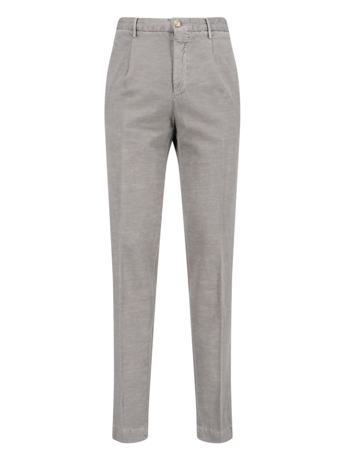 Shop Incotex Slim Trousers In Gray