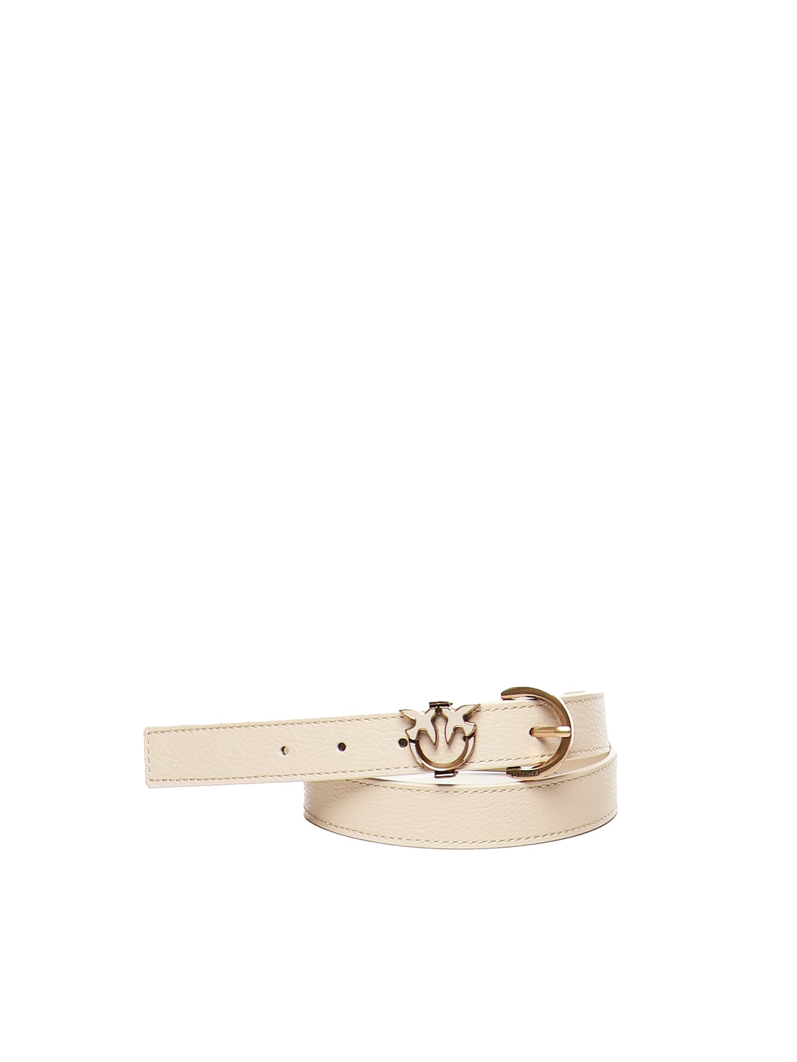 Shop Pinko Leather Belt With Logo