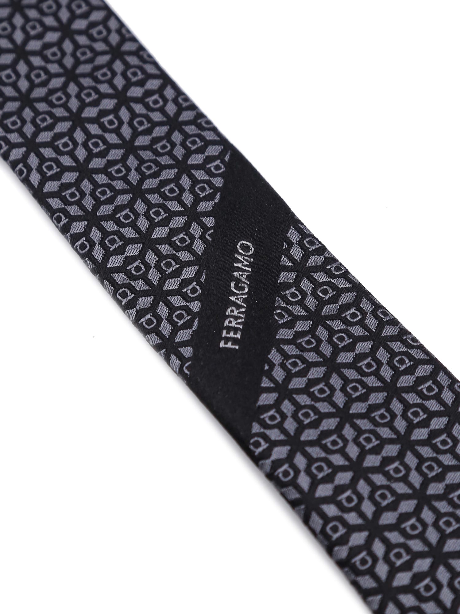 Shop Ferragamo Tie In Black