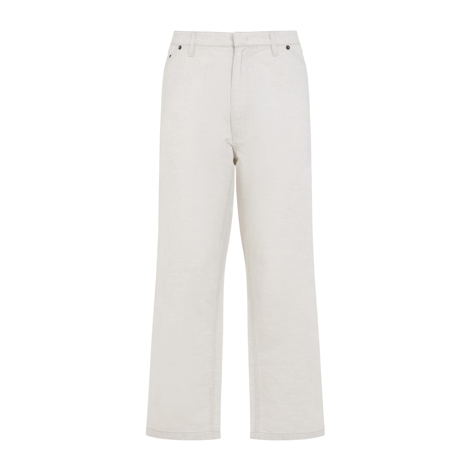 Prada Wide-leg Cotton Trousers In Abr Natural