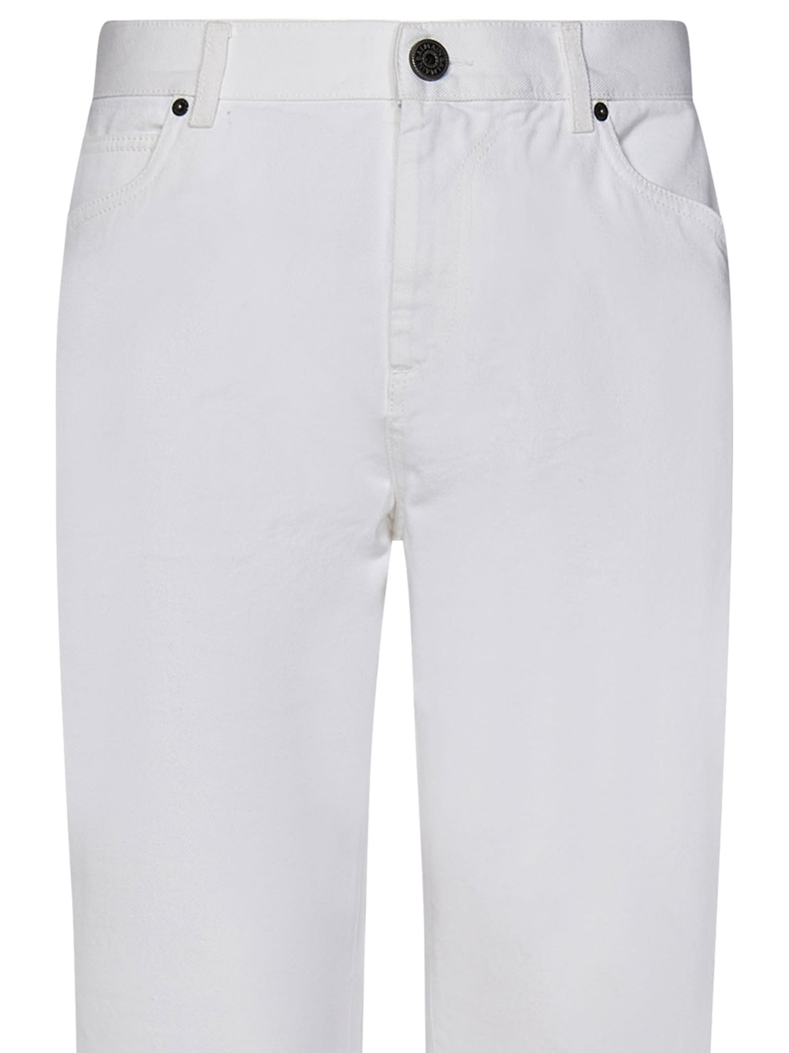Shop Balmain Jeans In Fa Blanc
