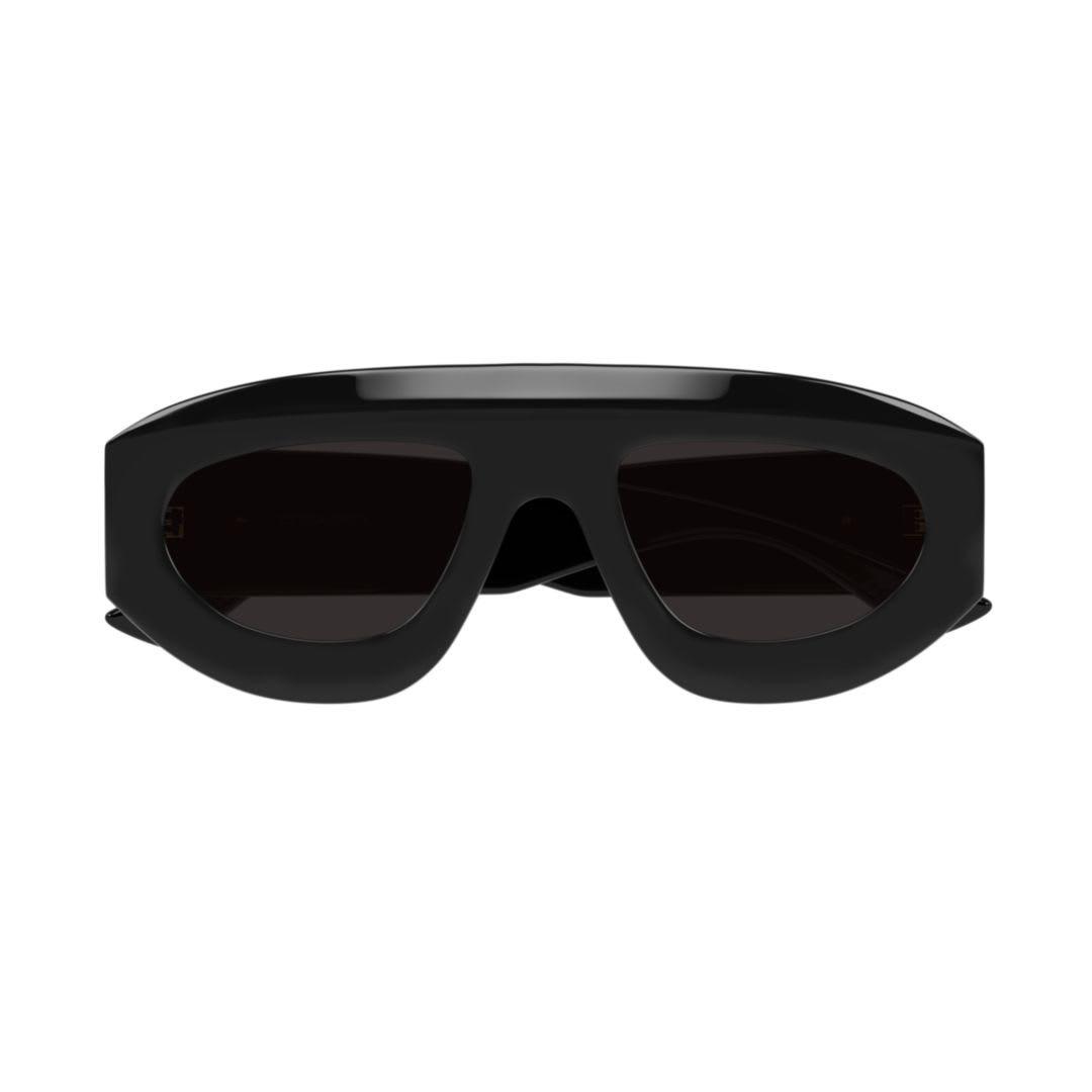 Bottega Veneta Bv1358s Linea Ribbon 001 Black Grey Sunglasses