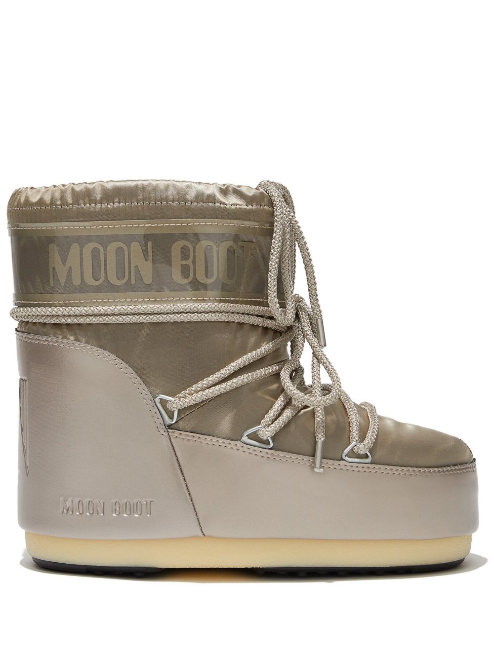 Moon Boot Icon Glow Glance Metallic Satin And Pvc Snow Boots In Brown