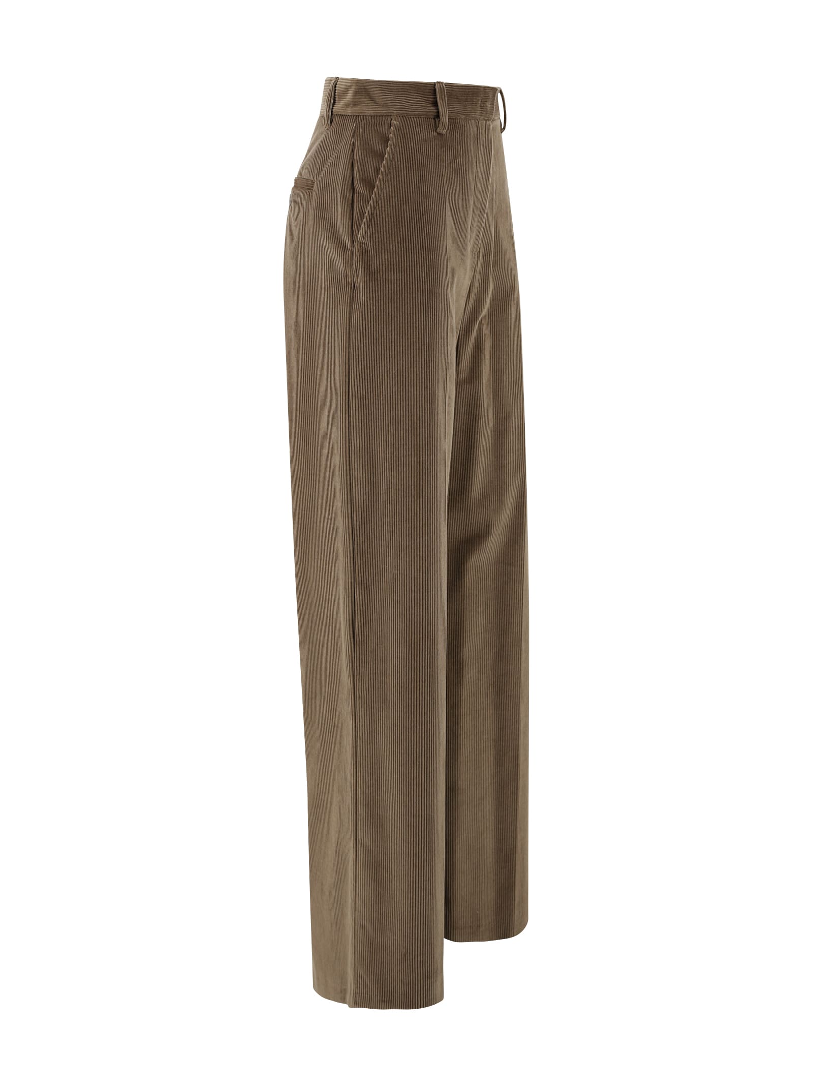 Shop Weekend Max Mara Velvet Wide-leg Pants In Beige