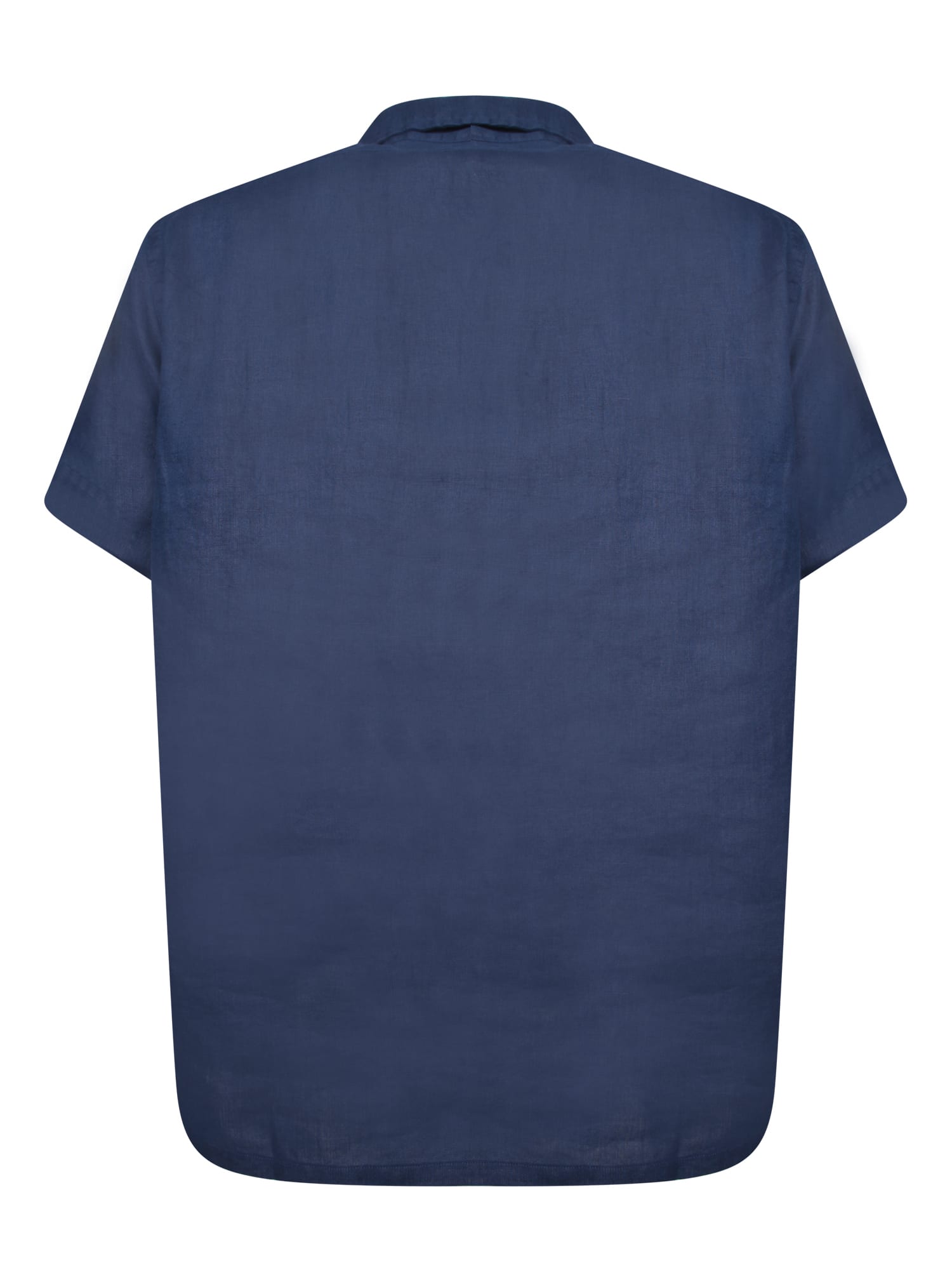 Shop Polo Ralph Lauren Blue Linen Bowling Shirt